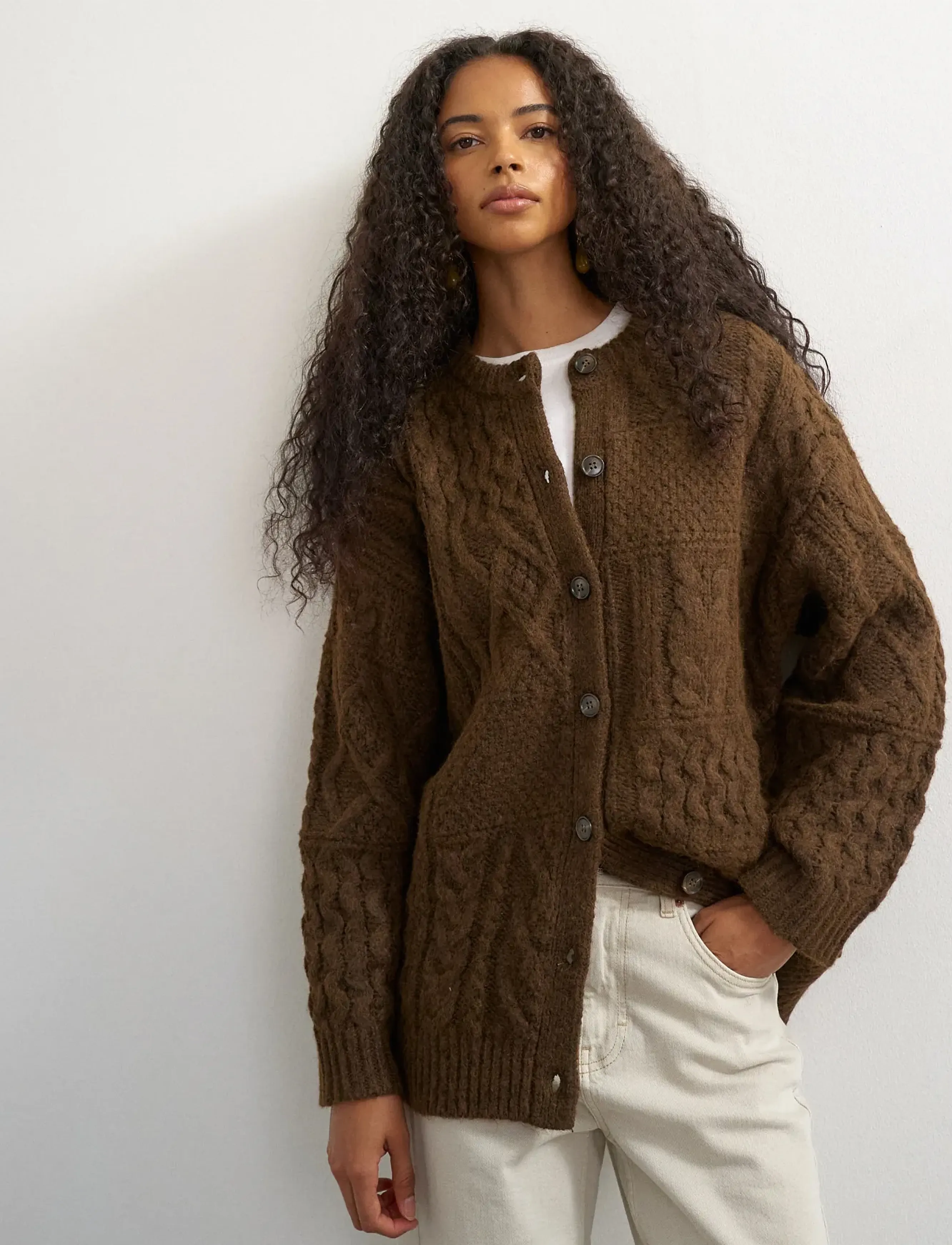 TOPSHOP Tsyenna Ls Cable Cardigan Knt dam – bild 4