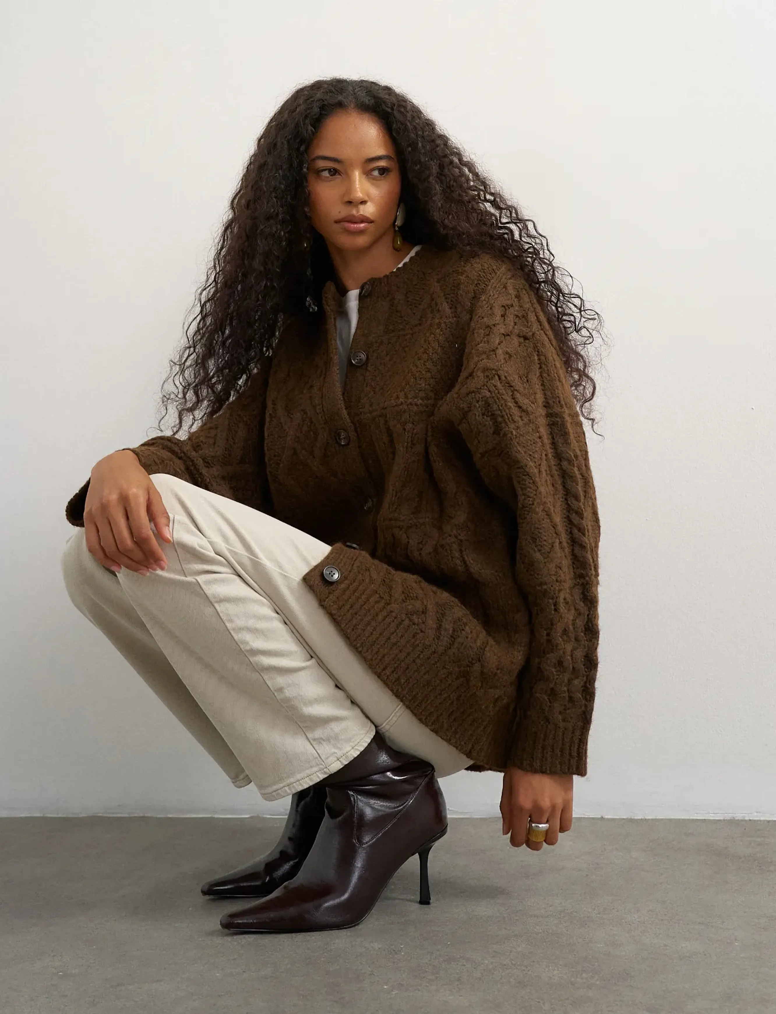 TOPSHOP Tsyenna Ls Cable Cardigan Knt dam – bild 6