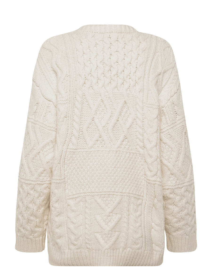 Topshop - TSYENNA LS CABLE CARDIGAN KNT - koftor - ivory cream - 2