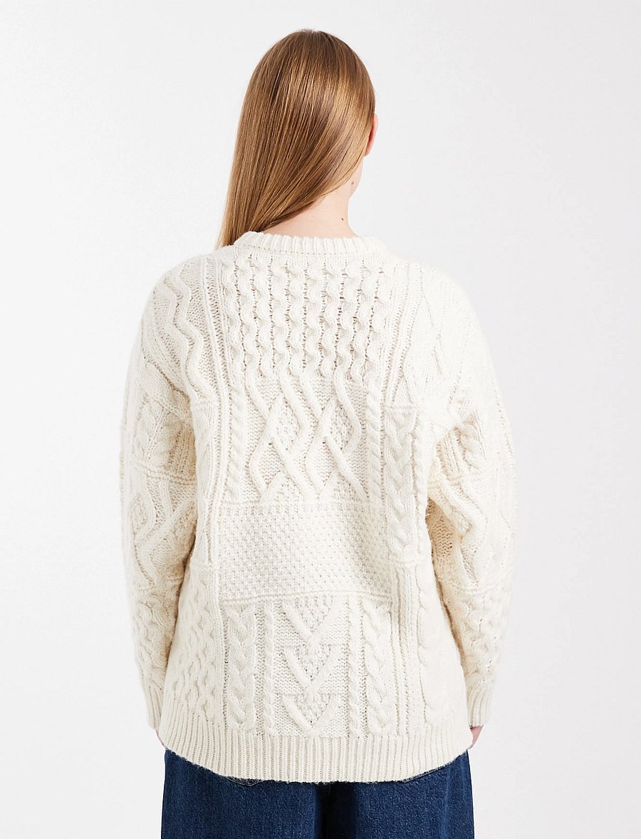Topshop - TSYENNA LS CABLE CARDIGAN KNT - koftor - ivory cream - 3