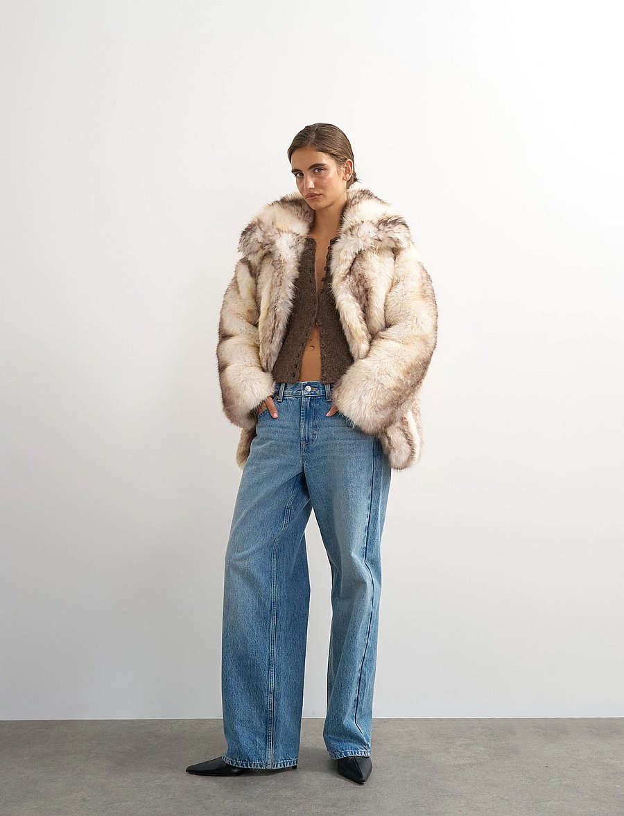 Topshop - TSSINA JACKET OTW - kunstkarusnahk - snow white - 0