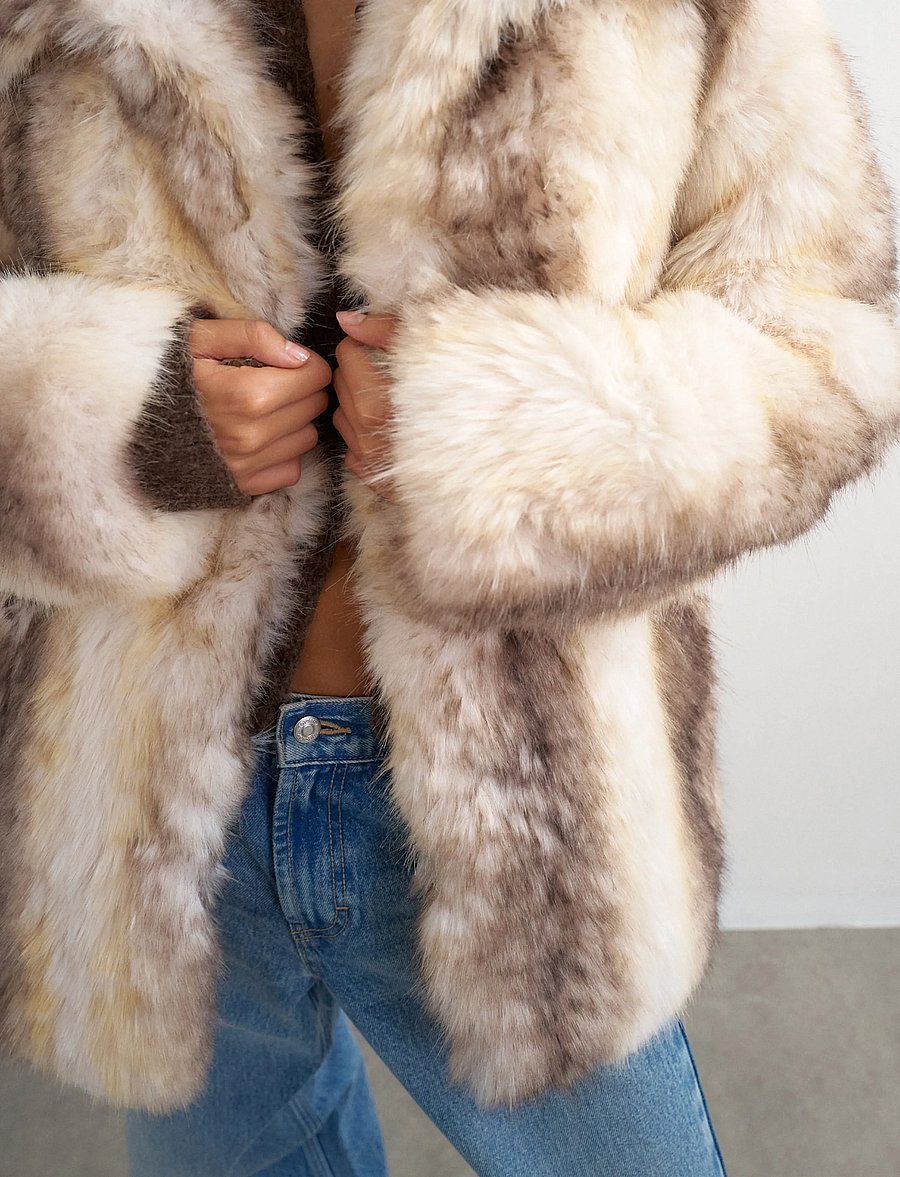 Topshop - TSSINA JACKET OTW - kunstkarusnahk - snow white - 5
