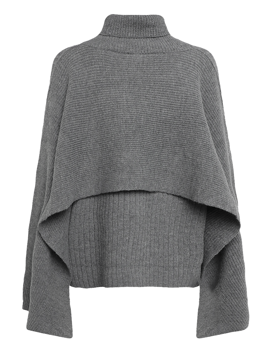 Topshop - TSYINA LS OVERSIZED KNITTED JUMPER KNT - jumpers - choal grey - 1
