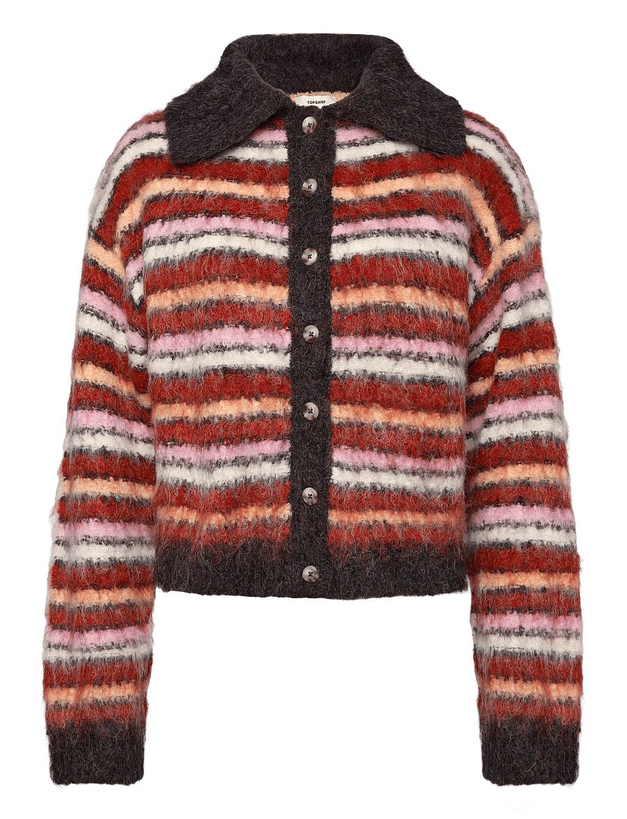 Topshop - TSTINE LS CARDIGAN KNT - strickjacken - red heart - 1