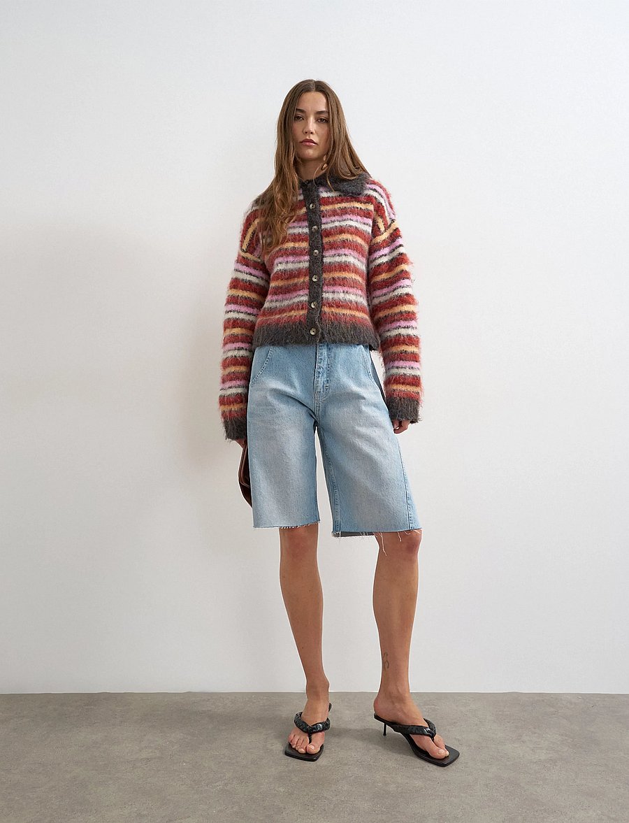 Topshop - TSTINE LS CARDIGAN KNT - strickjacken - red heart - 0