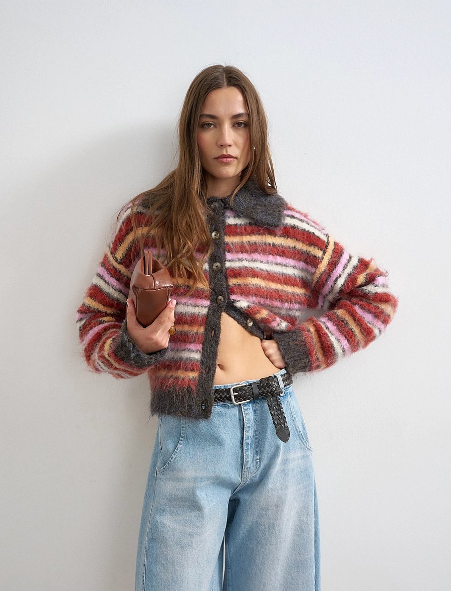 Topshop - TSTINE LS CARDIGAN KNT - strickjacken - red heart - 5