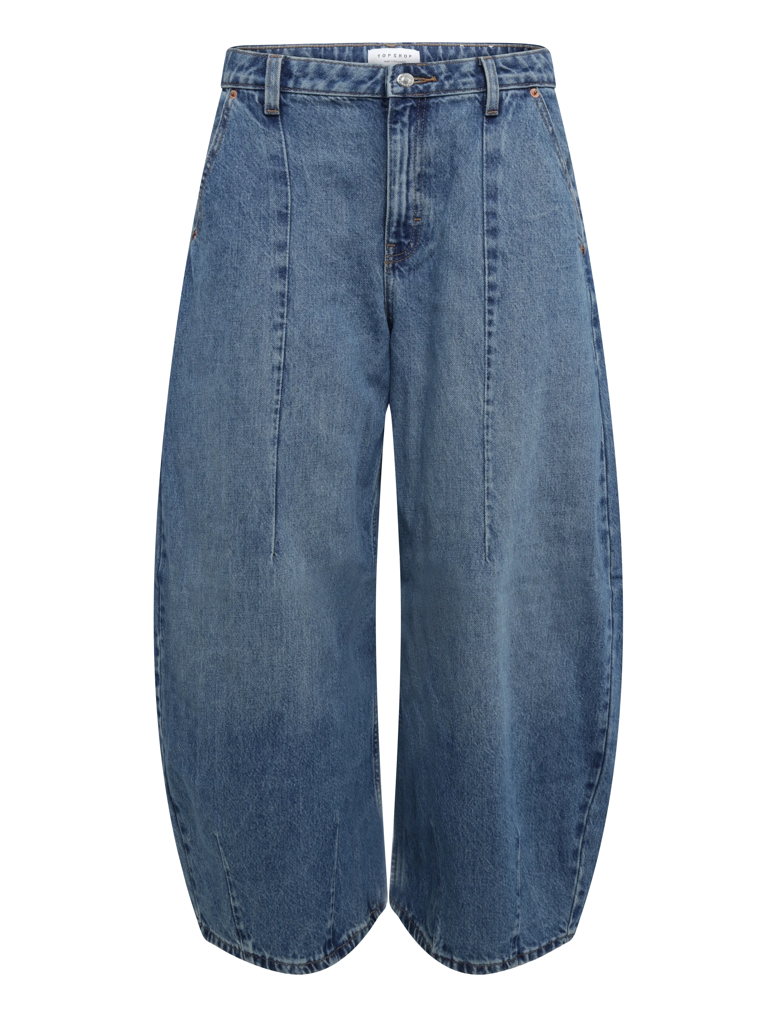 Topshop - TSMATHILDE MR BARREL DNM JEANS MB - barrel jeans - medium blue denim - 1