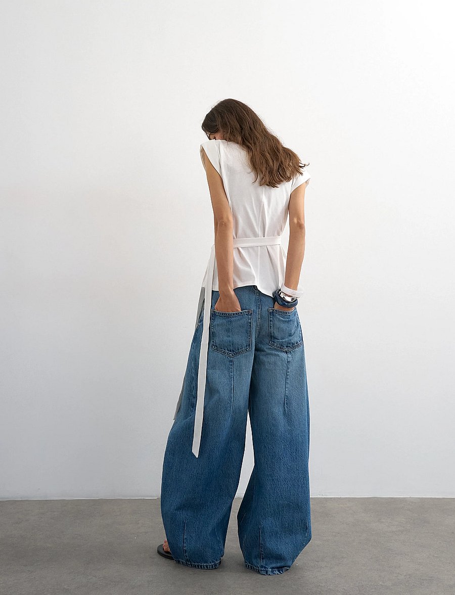Topshop - TSMATHILDE MR BARREL DNM JEANS MB - barrel jeans - medium blue denim - 3