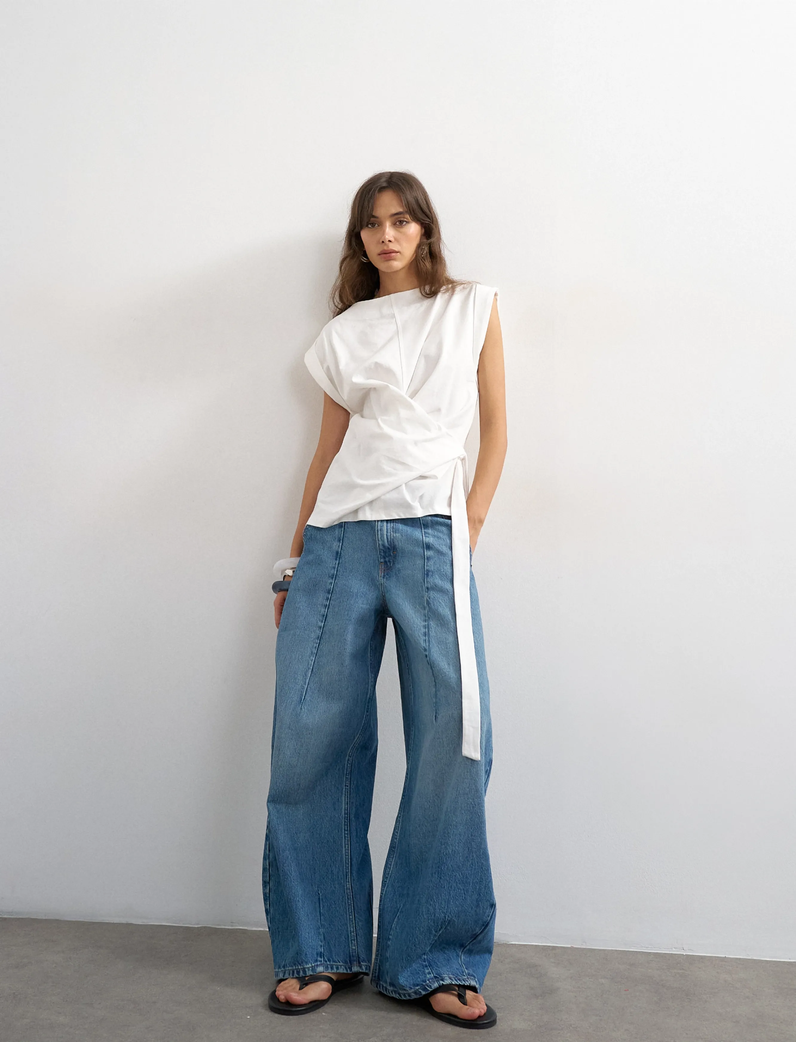 Topshop - TSMATHILDE MR BARREL DNM JEANS MB - barrel jeans - medium blue denim - 5