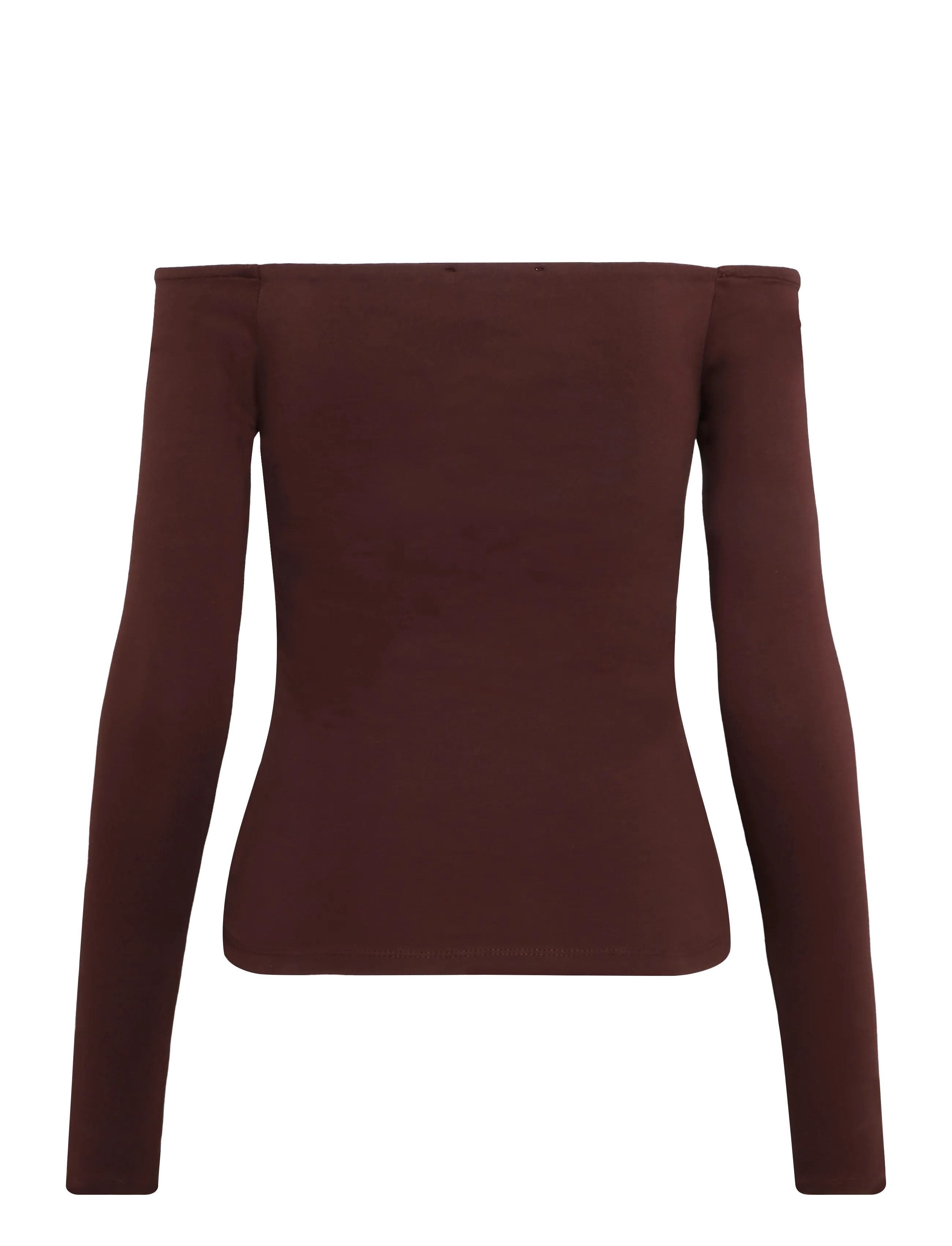 Topshop - TSBOA OFF SHOULDER LS TOP JRS - pikkade varrukatega topid - deep mahogany - 2