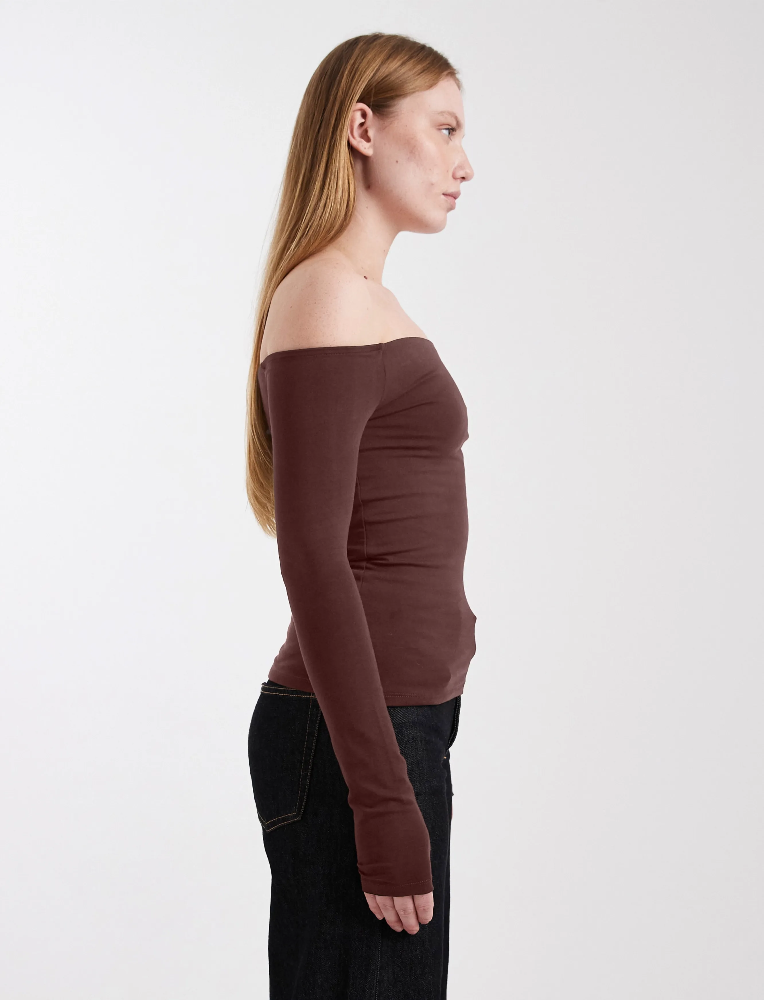 TOPSHOP Tsboa Off Shoulder Ls Top Jrs t-shirts dam – bild 3