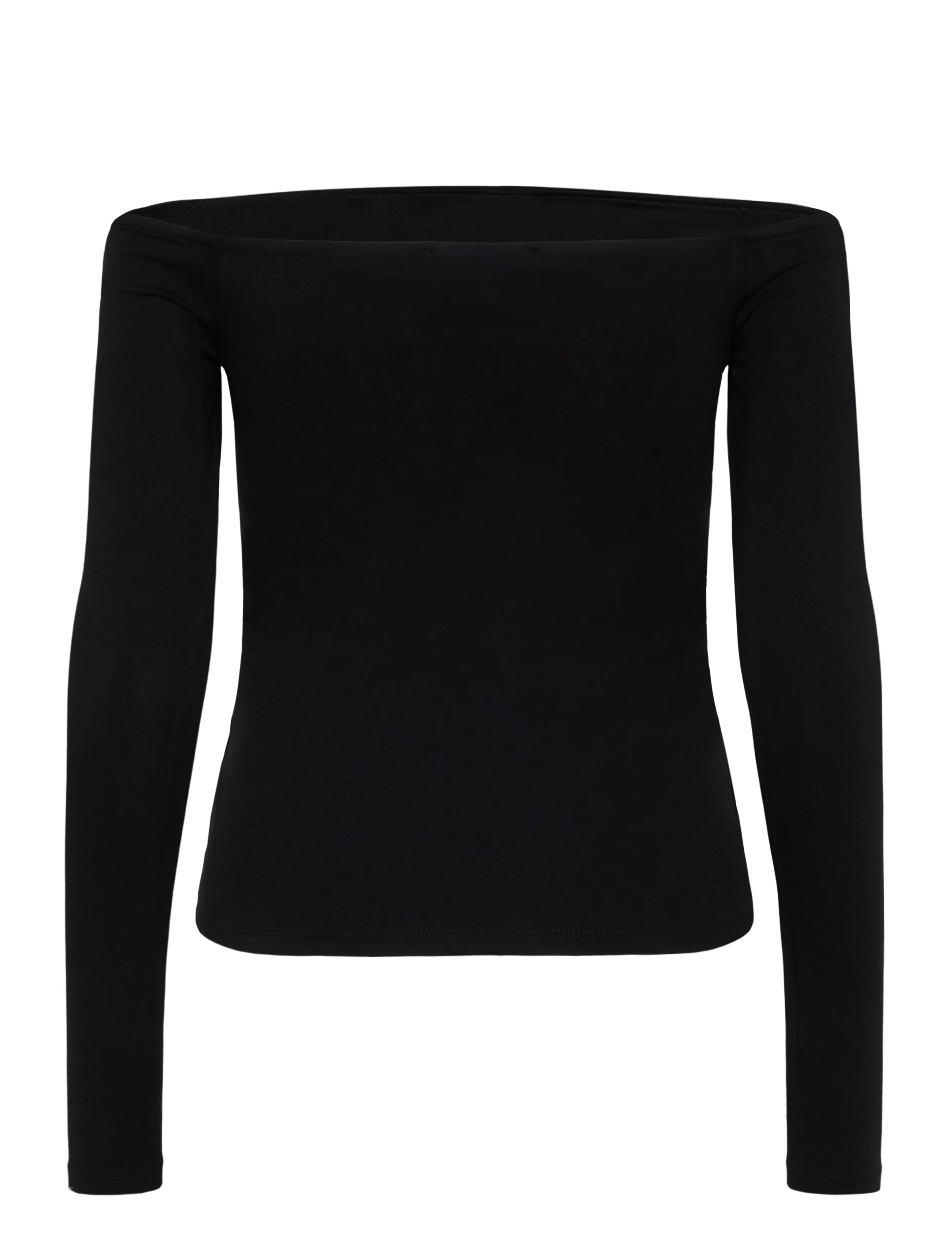 Topshop - TSBOA OFF SHOULDER LS TOP JRS - langærmede toppe - jet black - 2
