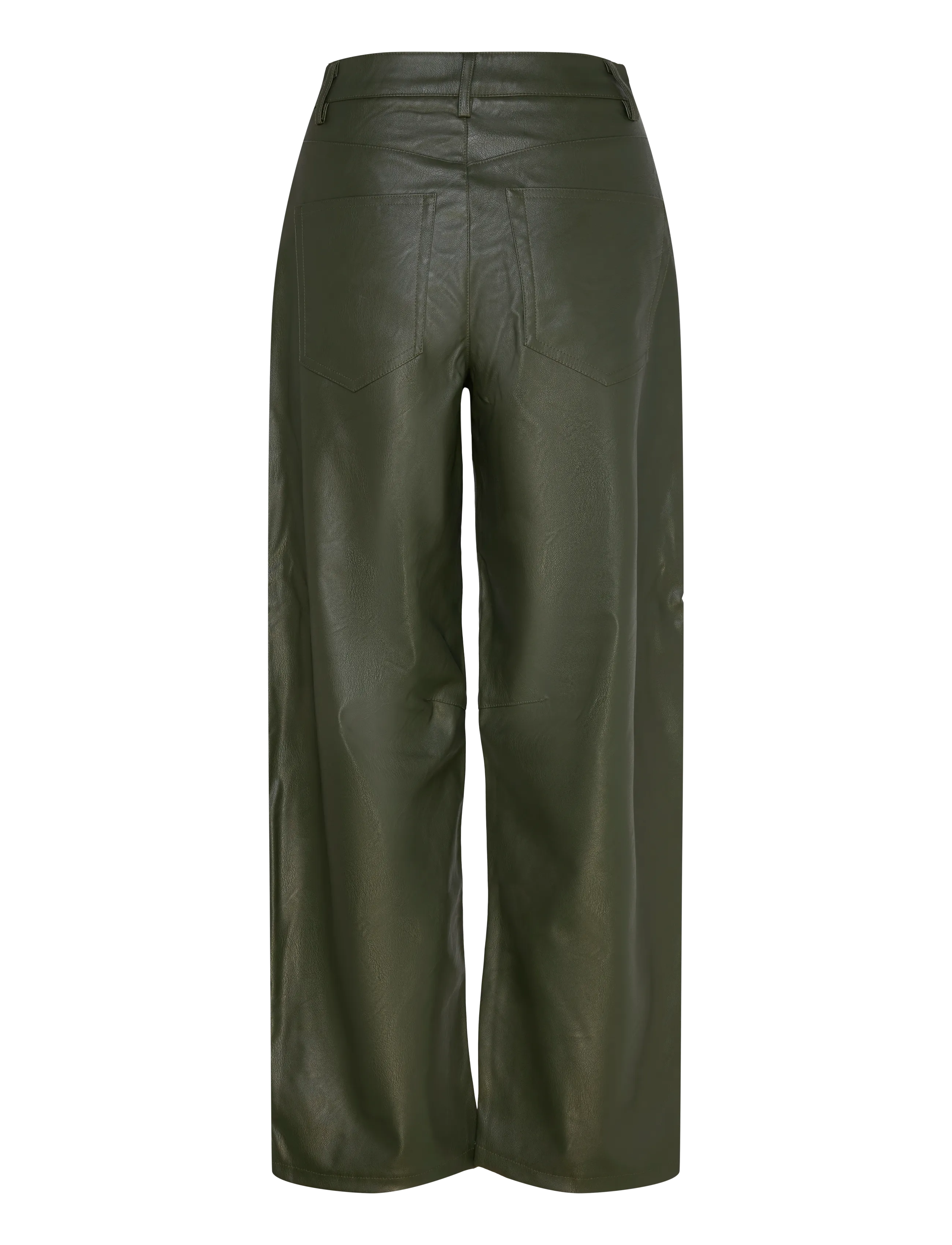 Topshop - TSTALLA COATED BARREL TROUSERS - green bee - 2