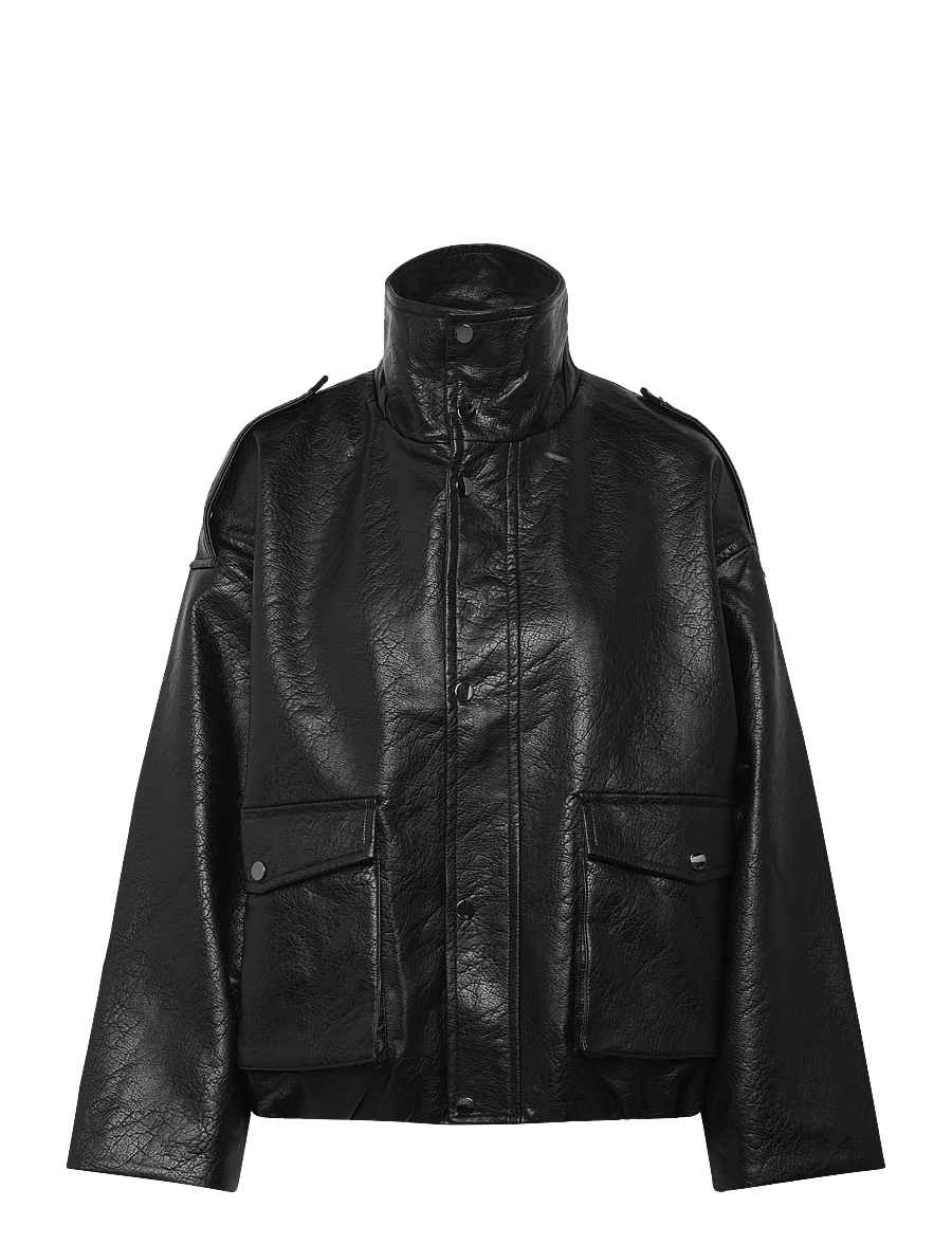Topshop - TSTOMA COATED BOMBER OTW - bomberjakker - black - 1