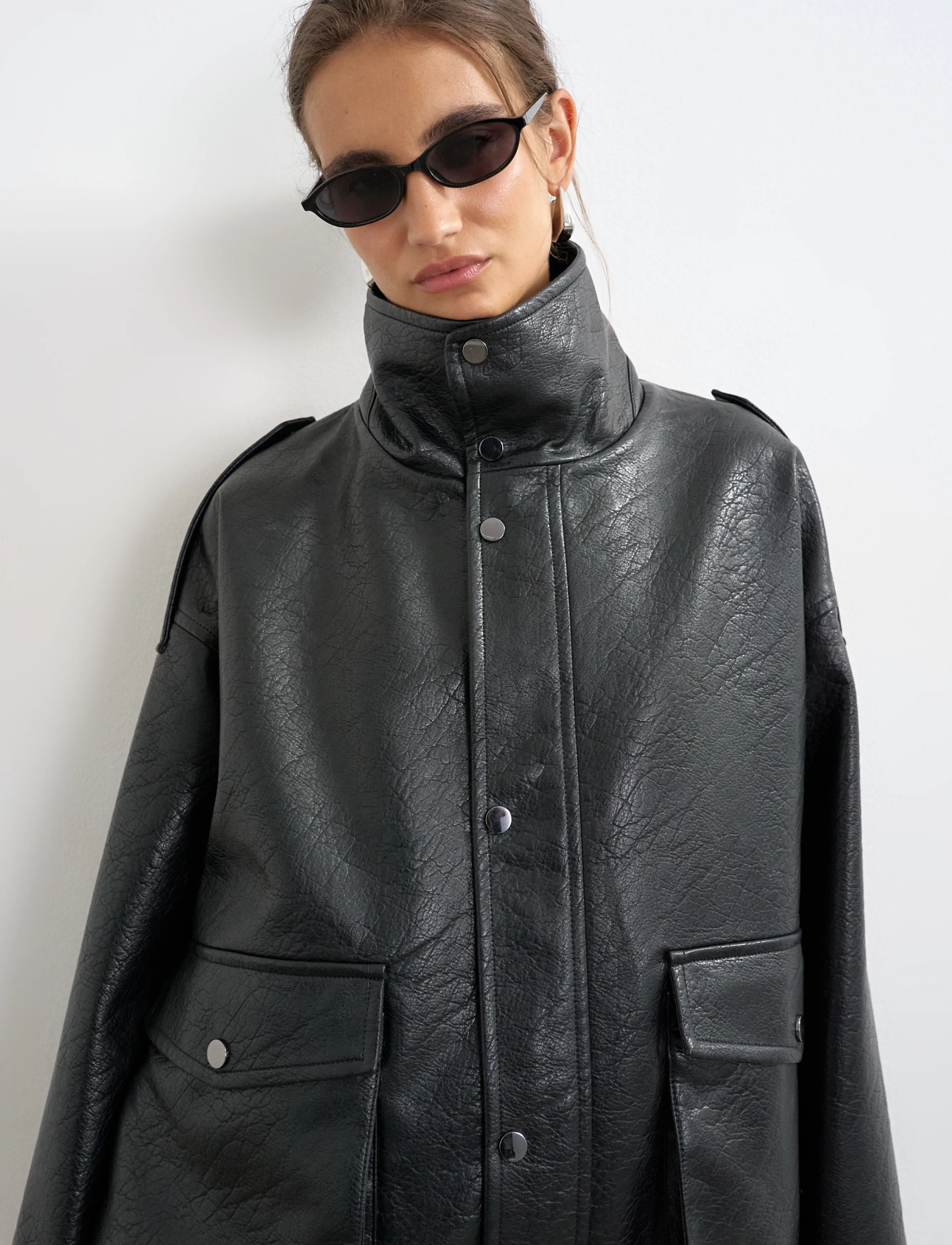 Topshop - TSTOMA COATED BOMBER OTW - forårsjakker - black - 5