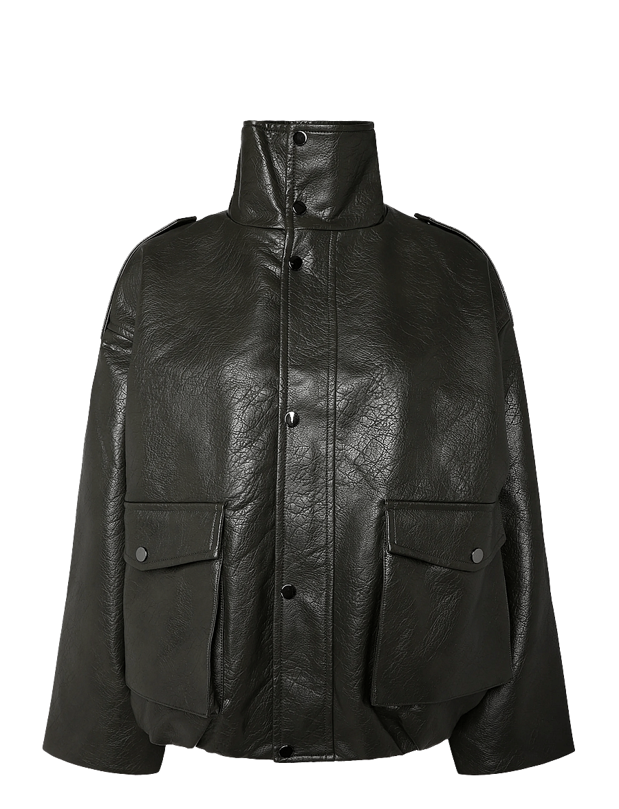 Topshop - TSTOMA COATED BOMBER OTW - bomberjakid - green bee - 1