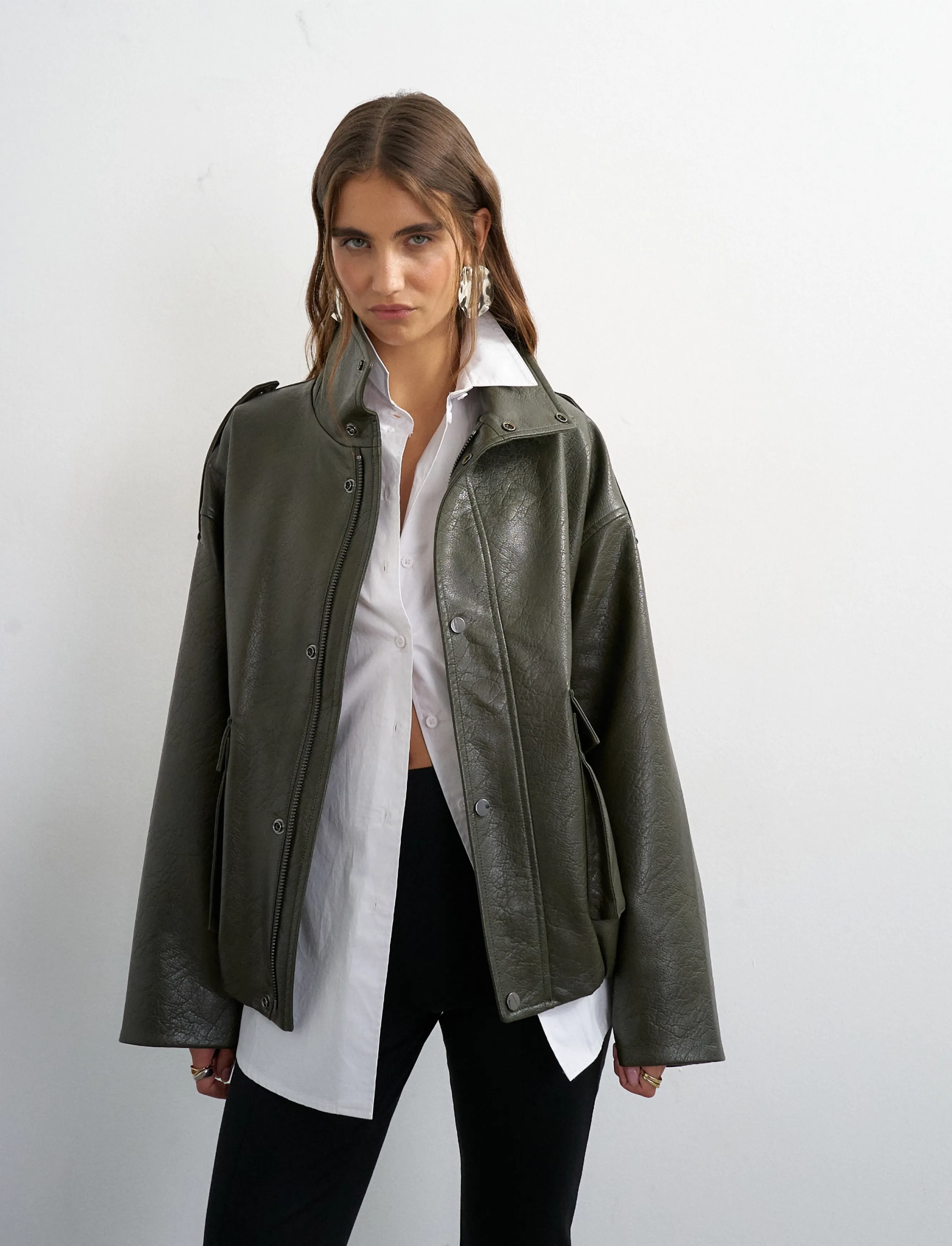 Topshop - TSTOMA COATED BOMBER OTW - bomberjakid - green bee - 5