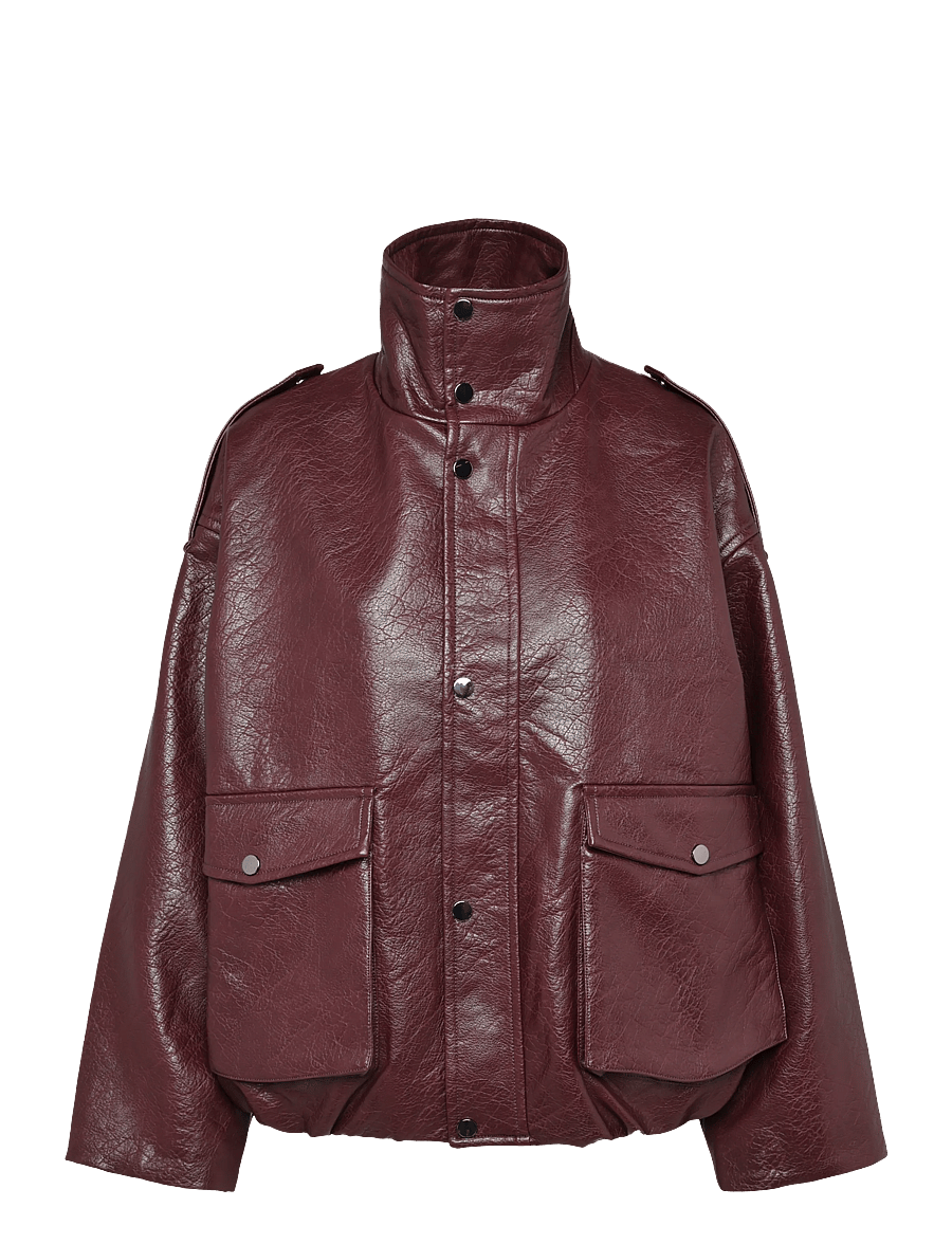 Topshop - TSTOMA COATED BOMBER OTW - bomberjakker - winery - 1