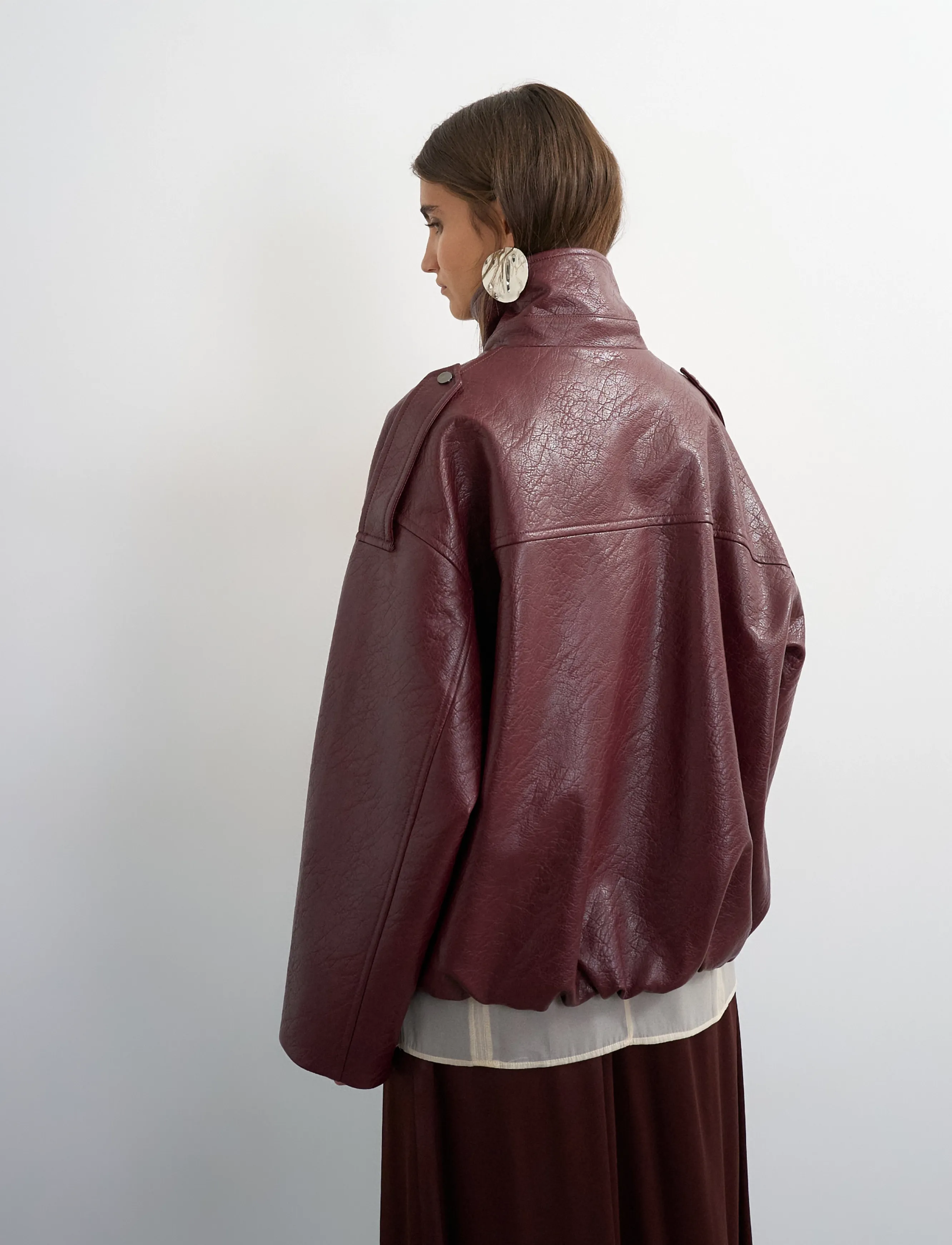Topshop - TSTOMA COATED BOMBER OTW - bomberjakker - winery - 3