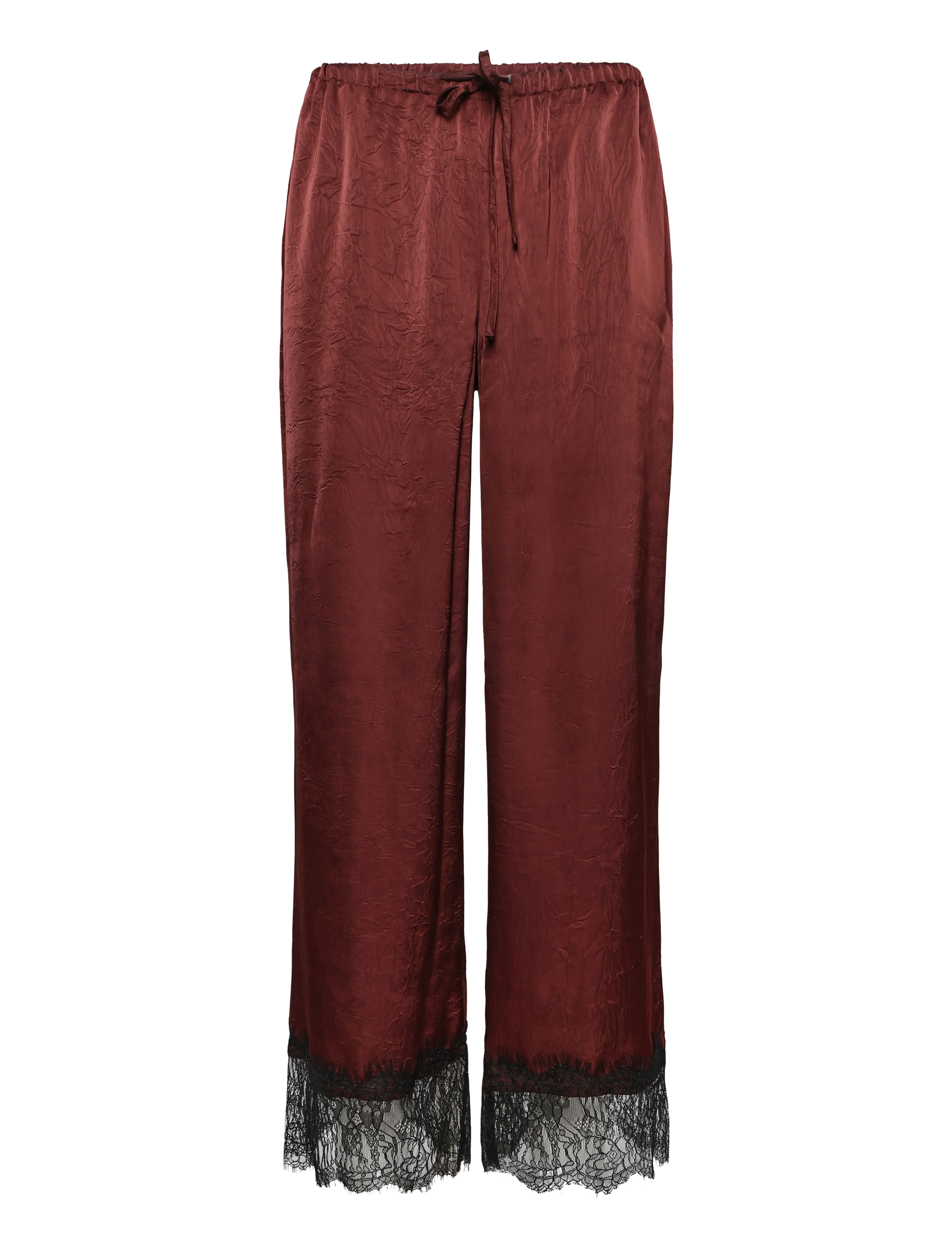 Topshop - TSEMMA SATIN TROUSER - vida byxor - burgundy - 1