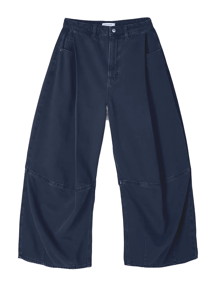 Topshop - TSCOCOON DNM JEANS DB - barrel jeans - dark blue denim - 0