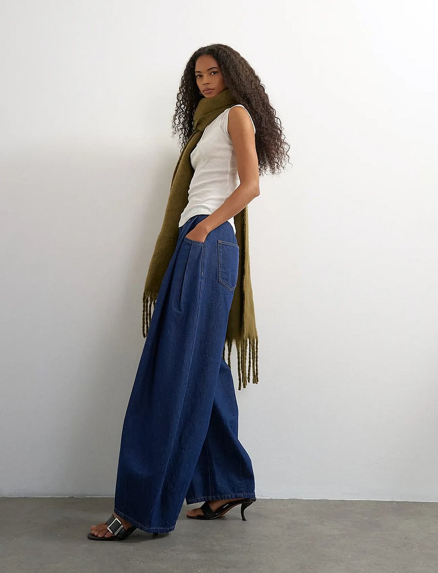 Topshop - TSCOCOON DNM JEANS DB - barrel-teksad - dark blue denim - 0
