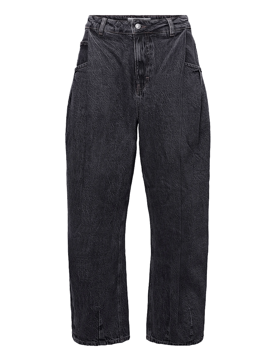 Topshop - TSCOCOON DNM JEANS BLW - barrel jeans - black denim - 1