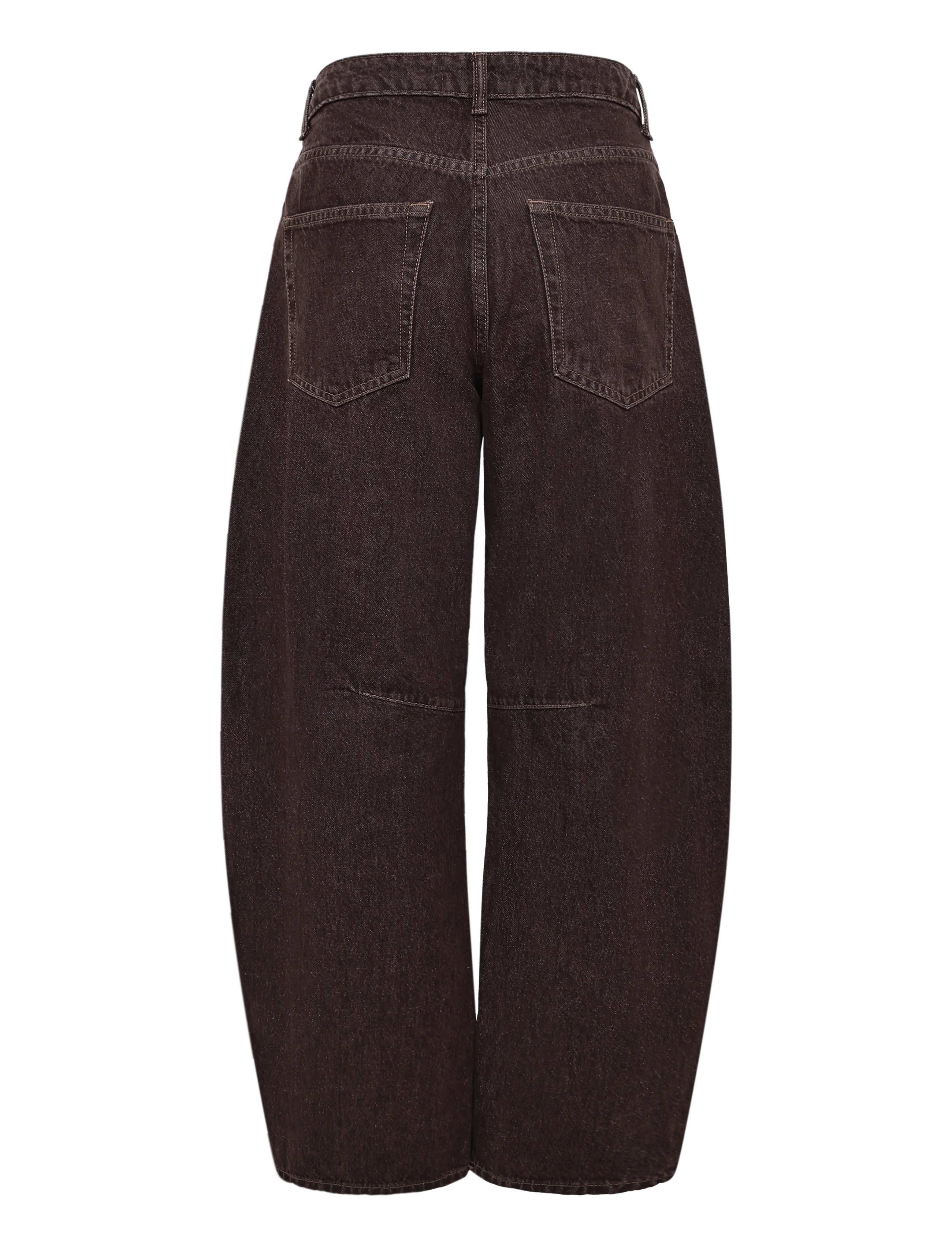 Topshop - TSBARREL HR DENIM JEANS BROWN NOOS - barrel jeans - brown denim - 1