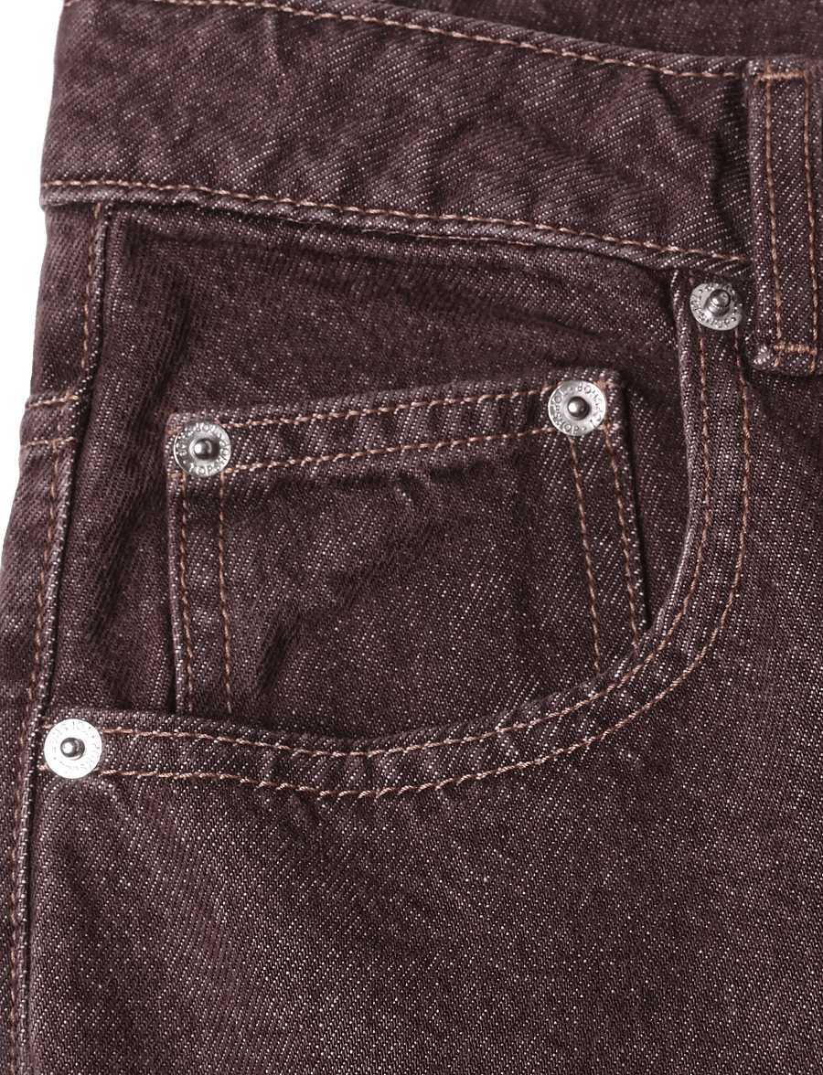 Topshop - TSBARREL HR DENIM JEANS BROWN NOOS - barrel jeans - brown denim - 2