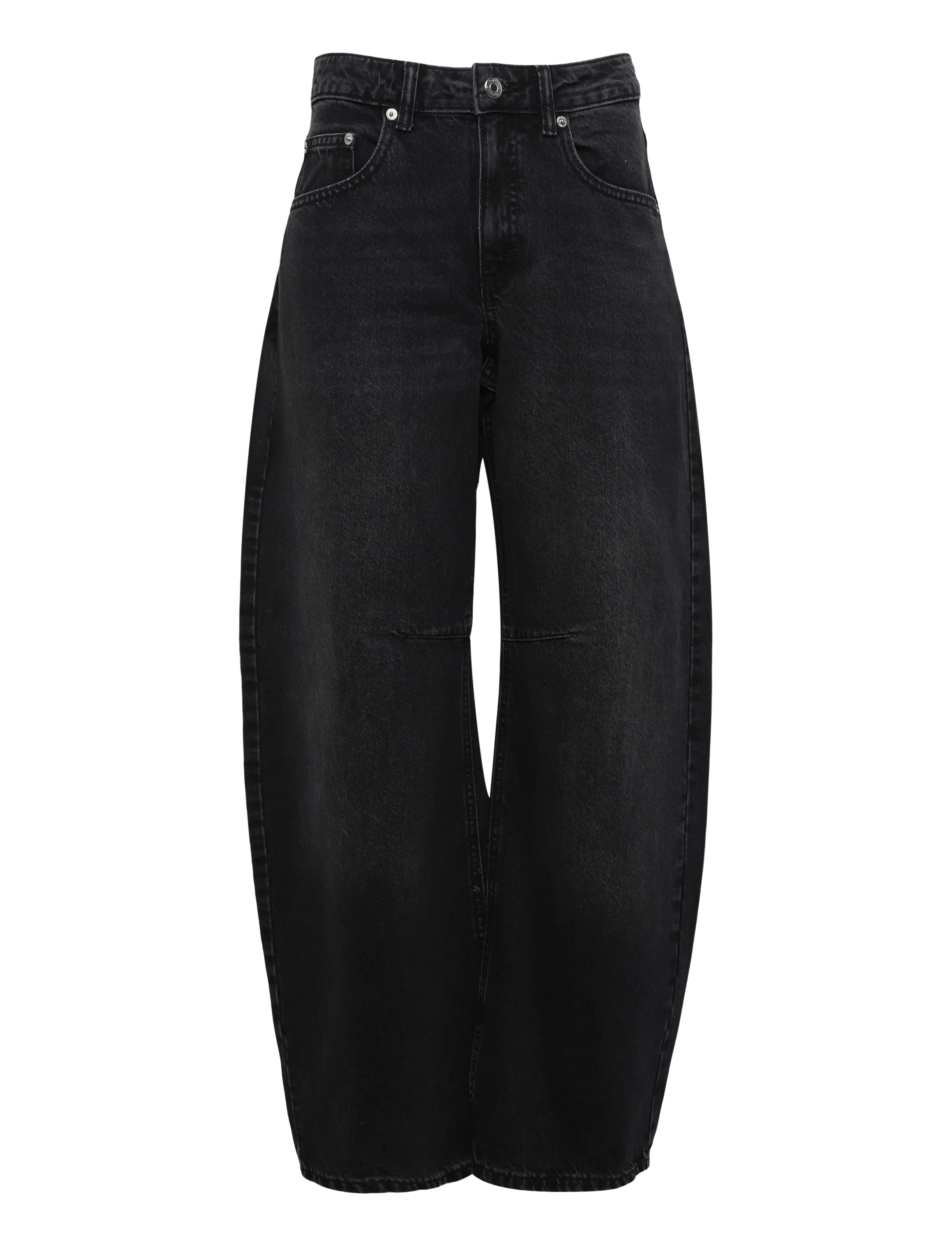 Topshop TSBARREL HR DENIM JEANS BLW NOOS - Jeans - BLACK DENIM / black