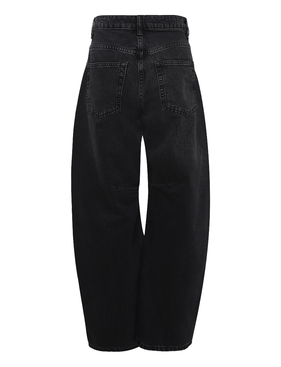 Topshop - TSBARREL HR DENIM JEANS BLW NOOS - barrel jeans - black denim - 1