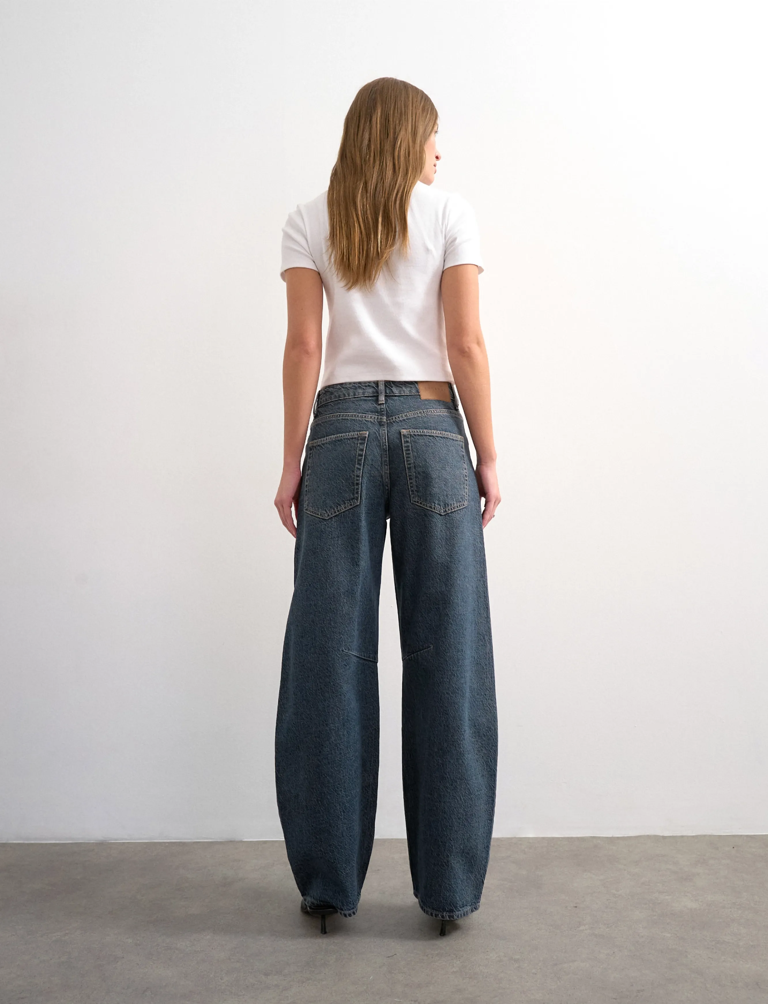 Topshop - TSBARREL HIGH RISE DENIM JEANS BB - blue black denim - 3