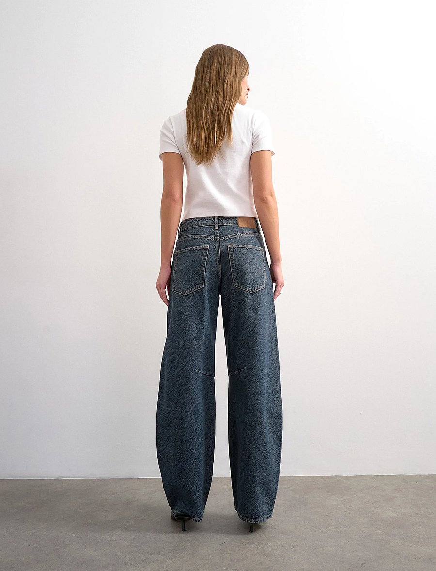 Topshop - TSBARREL HIGH RISE DENIM JEANS BB - barrel jeans - blue black denim - 3