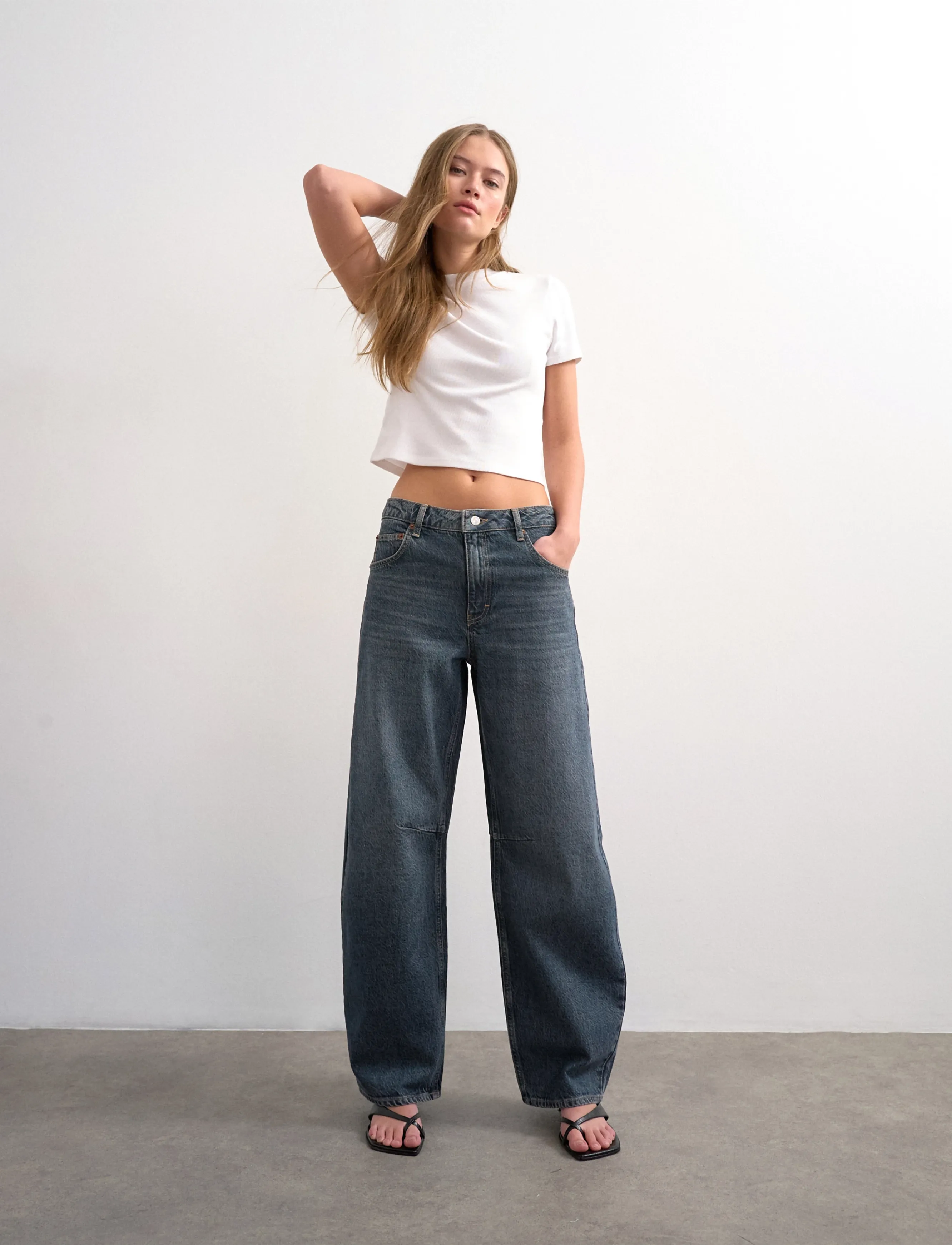 Topshop - TSBARREL HIGH RISE DENIM JEANS BB - blue black denim - 5