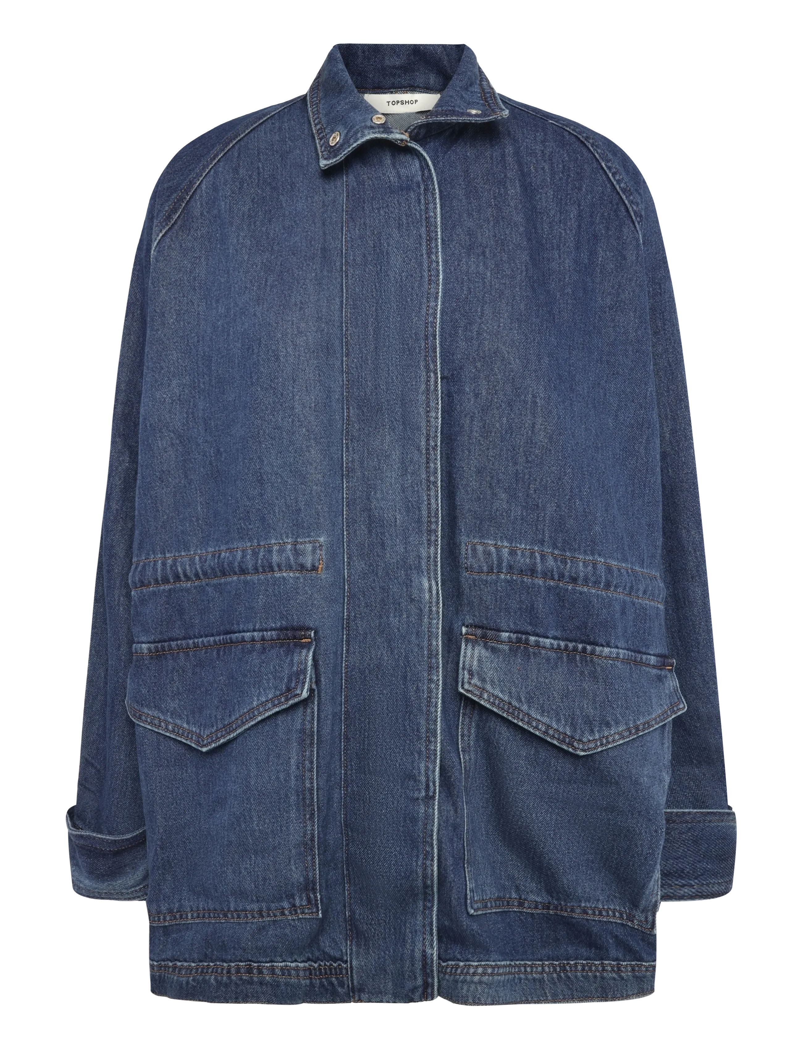 Topshop - TSEJA OVERSIZED DENIM JACKET DNM - jeansjacken - medium blue denim - 1