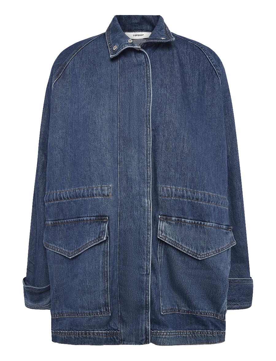 Topshop - TSEJA OVERSIZED DENIM JACKET DNM - jeansjacken - medium blue denim - 1