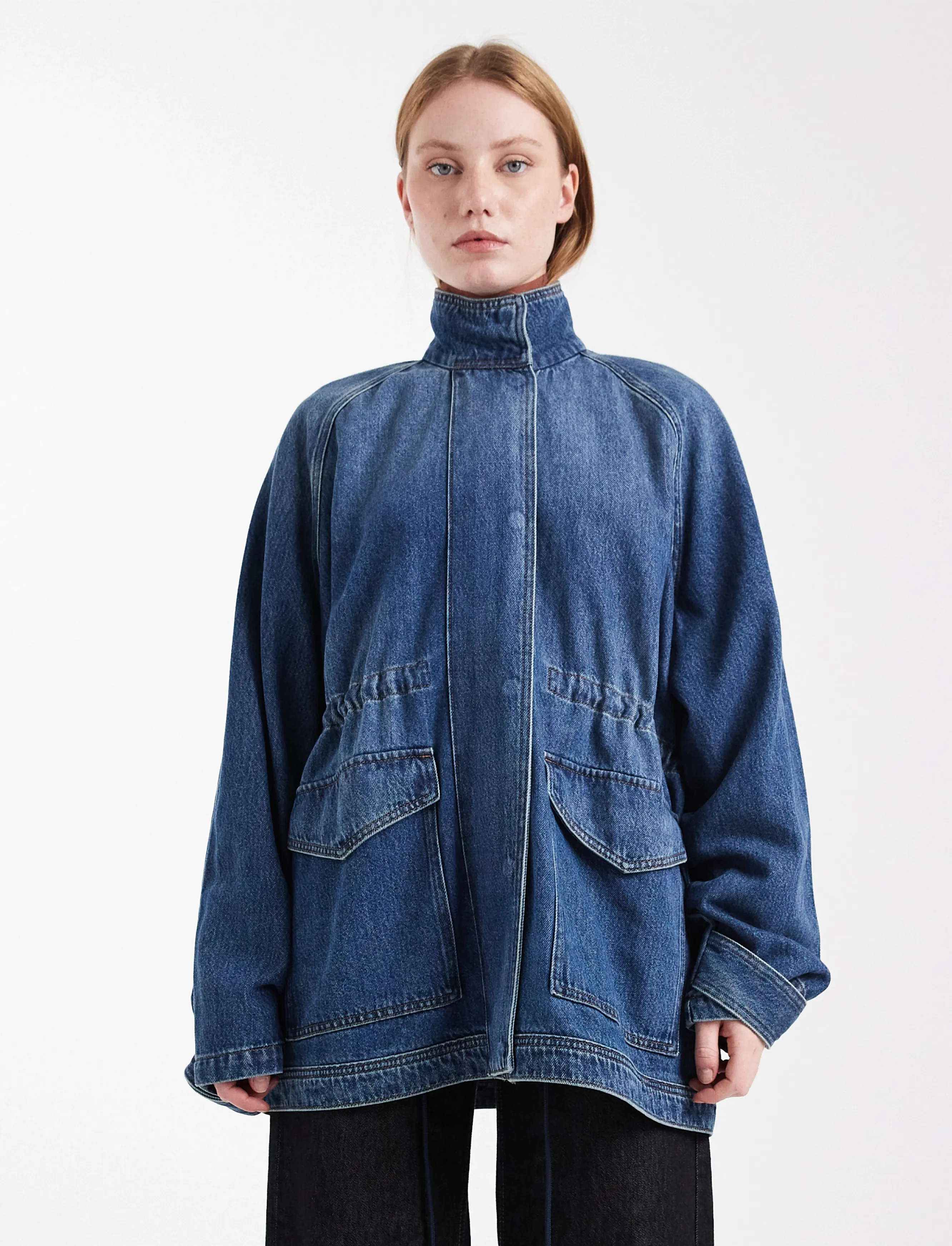 Topshop - TSEJA OVERSIZED DENIM JACKET DNM - jeansjacken - medium blue denim - 4