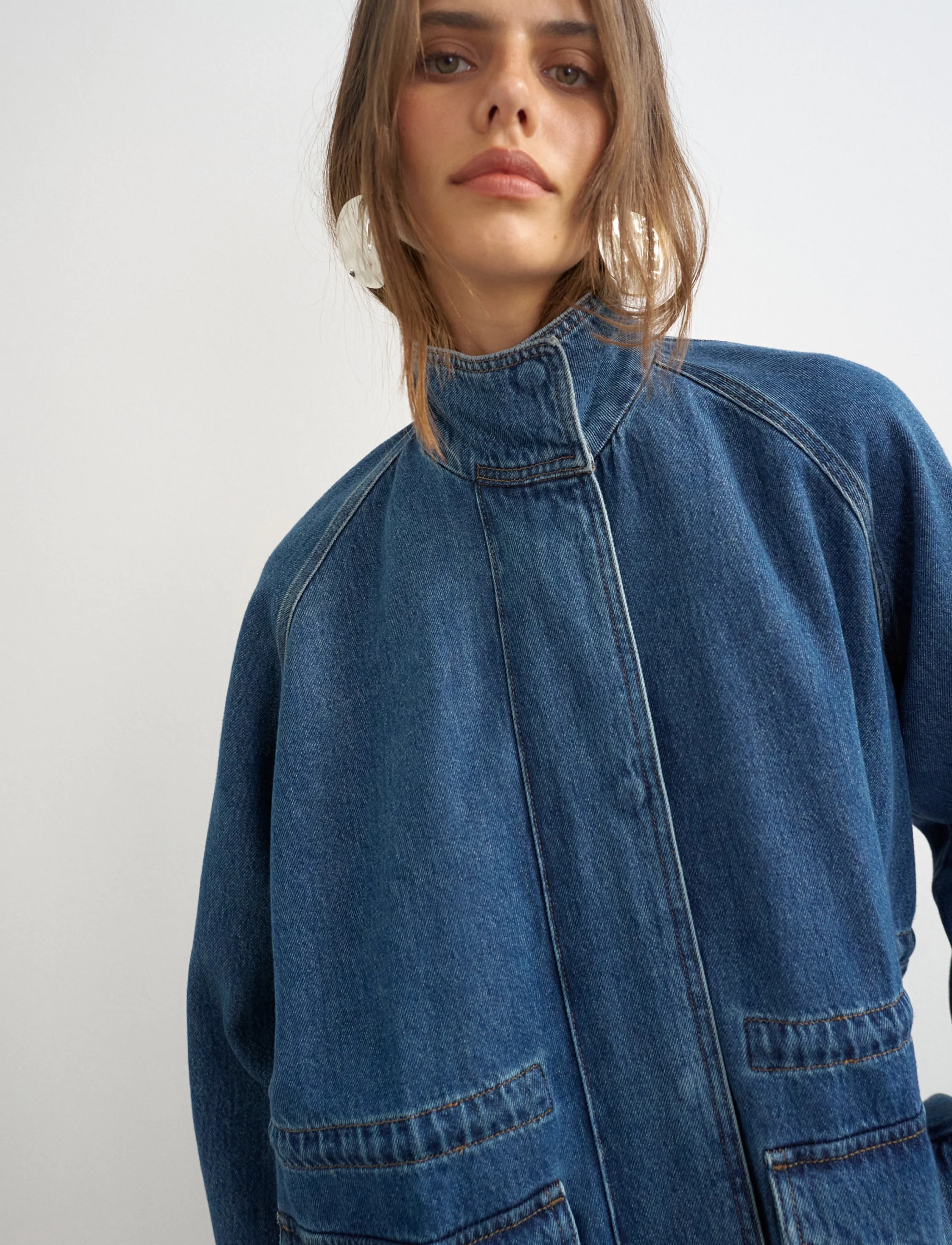 Topshop - TSEJA OVERSIZED DENIM JACKET DNM - jeansjacken - medium blue denim - 5