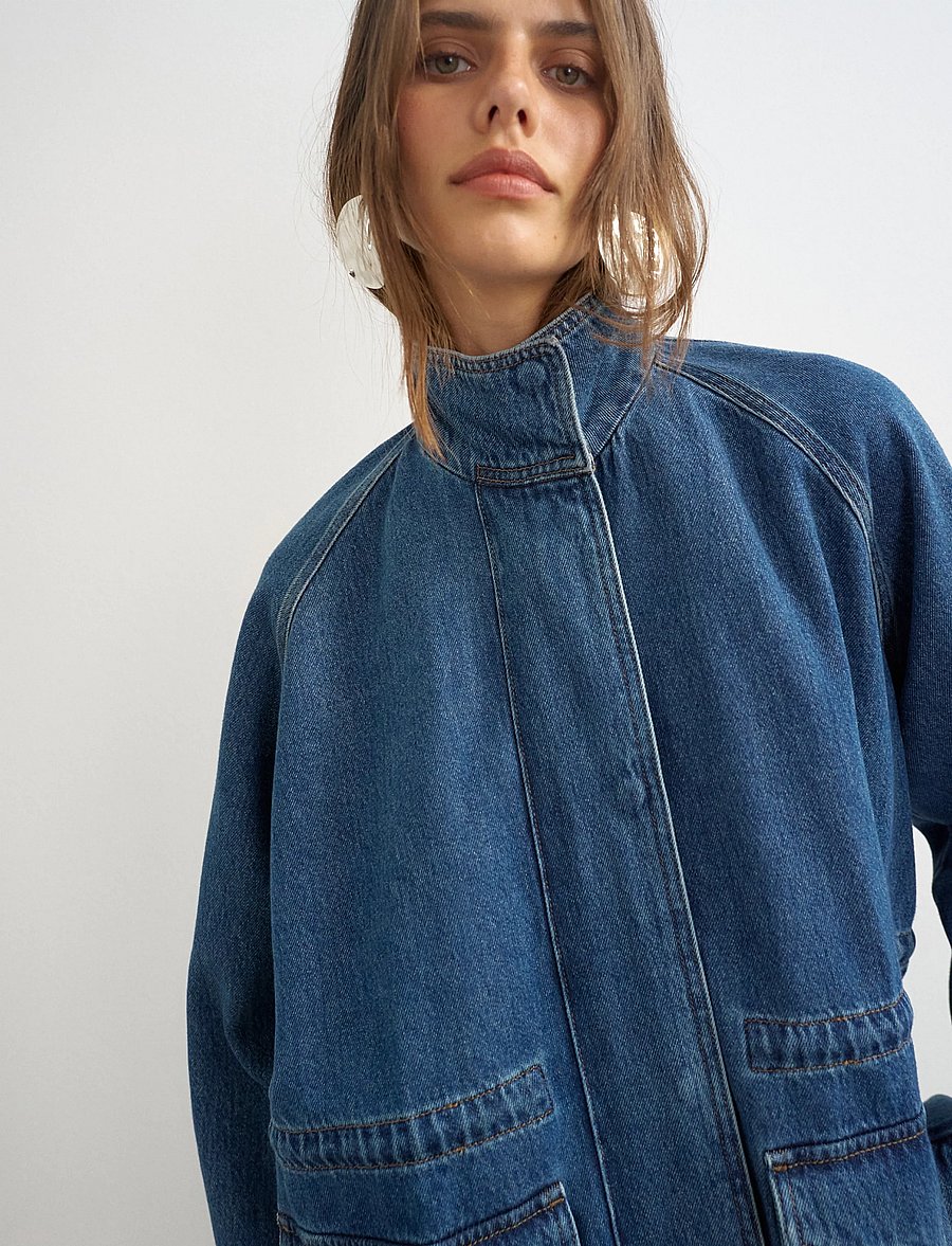 Topshop - TSEJA OVERSIZED DENIM JACKET DNM - jeansjacken - medium blue denim - 5