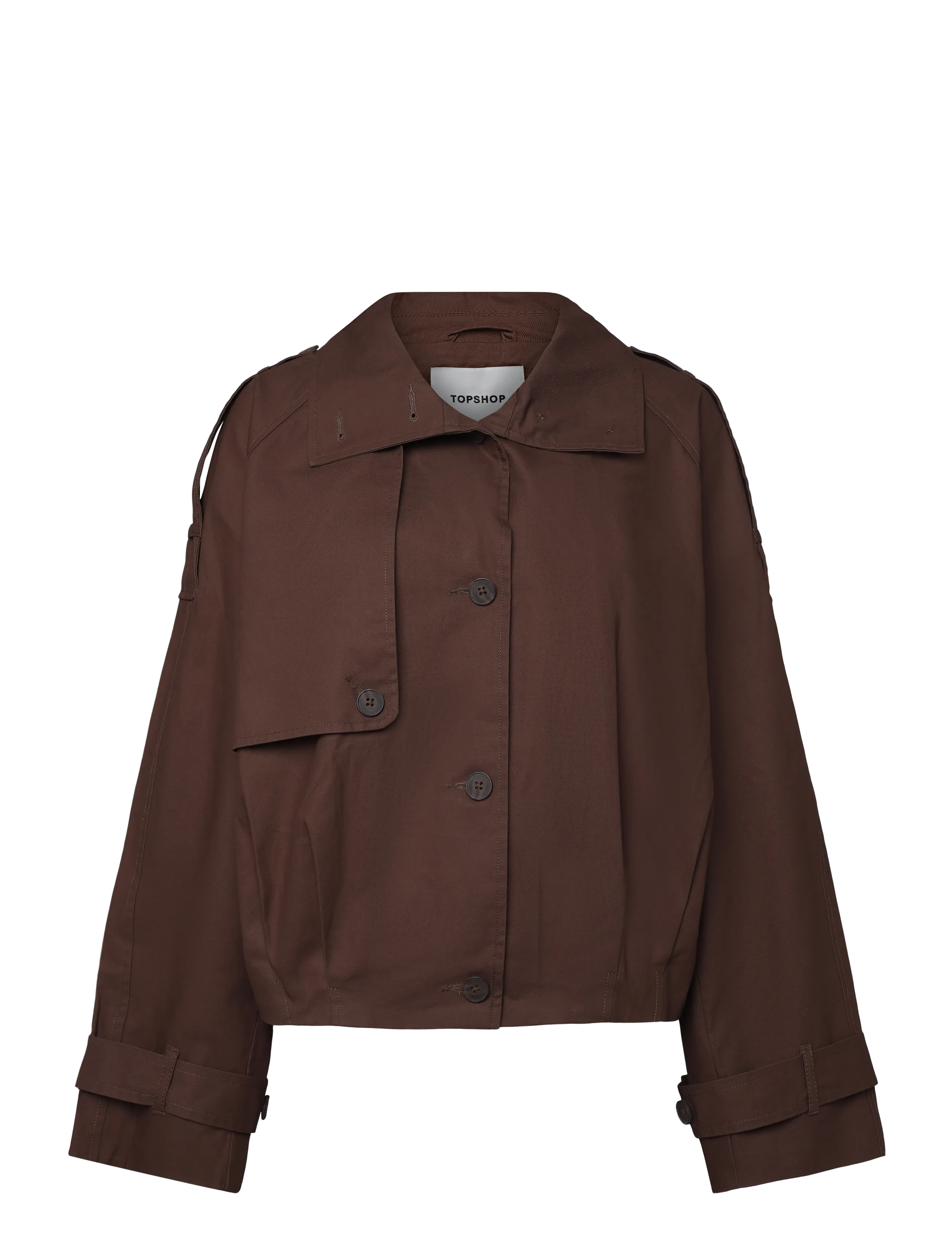 Topshop - TSHABA CROPPED TRENCHCOAT OTW - vihmamantlid - red heart - 1