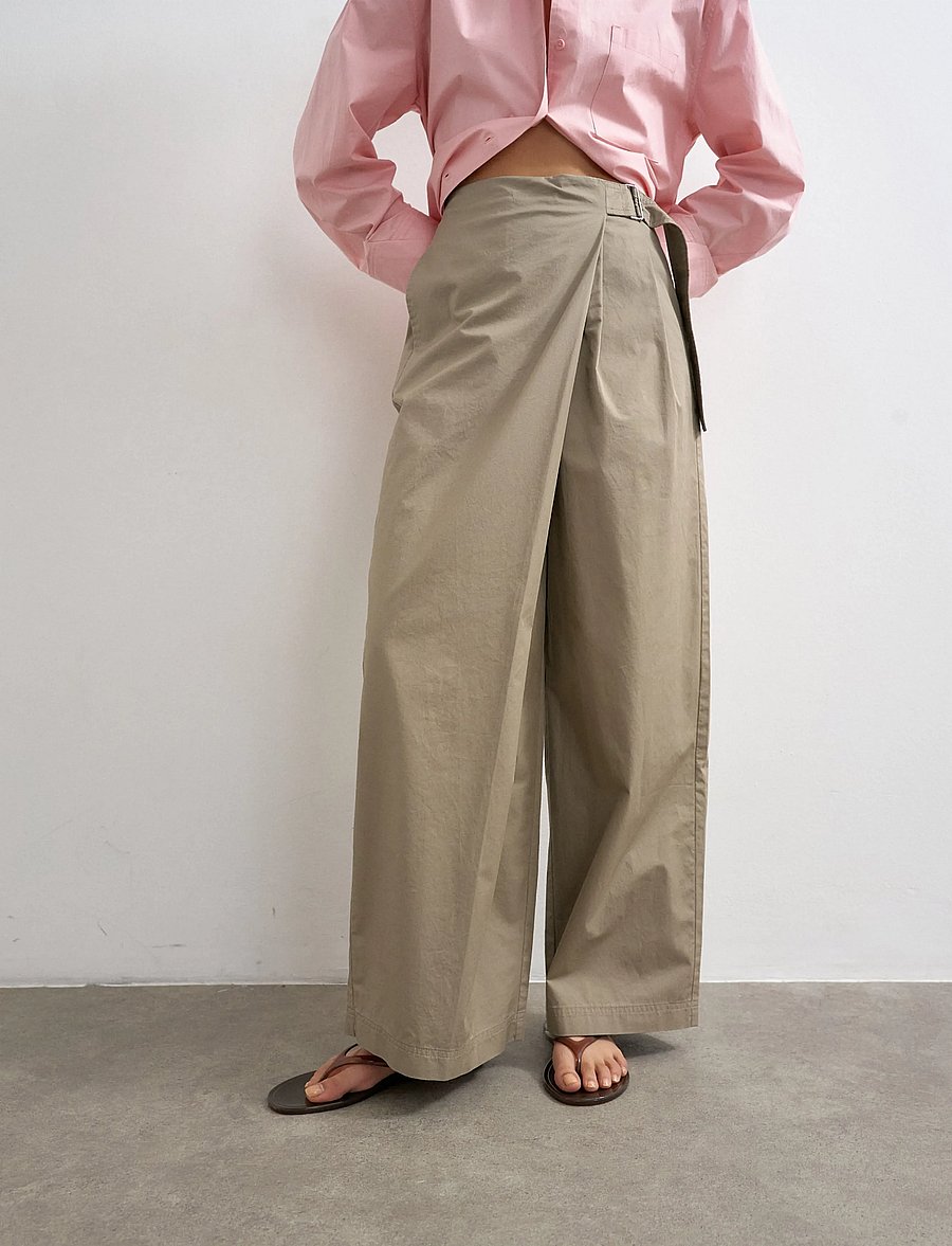 Topshop - TSHIMA TECHY TROUSERS OTW - laia säärega püksid - mushroom - 0