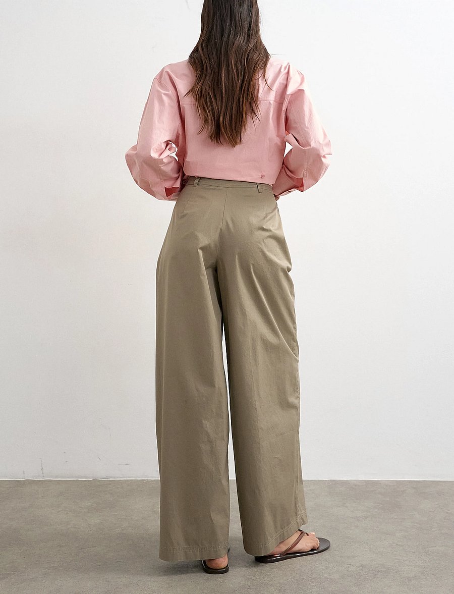 Topshop - TSHIMA TECHY TROUSERS OTW - laia säärega püksid - mushroom - 3