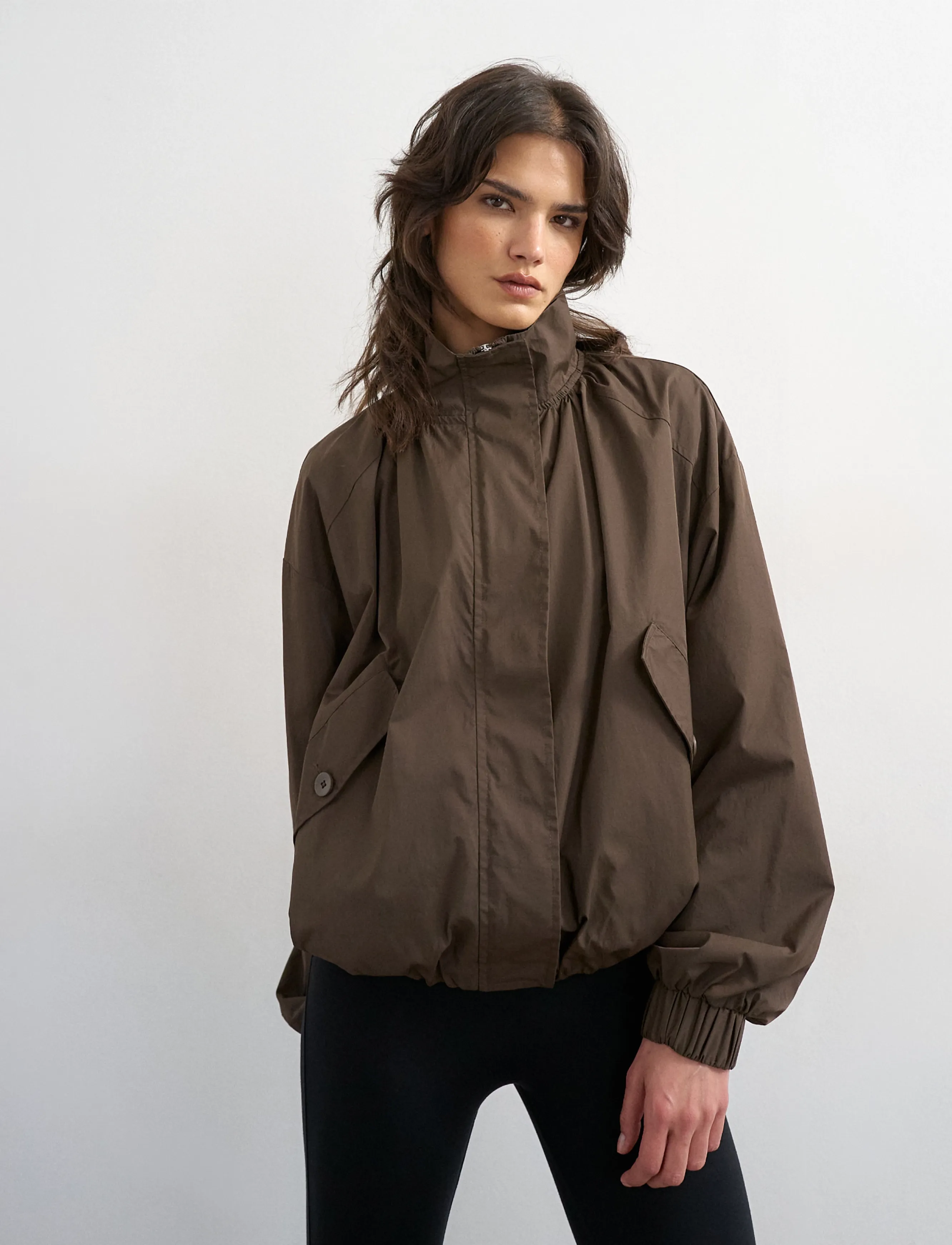 Topshop TSHIVA TECHY JACKET OTW - Kleidung - CHOCOLATE BROWN / brown
