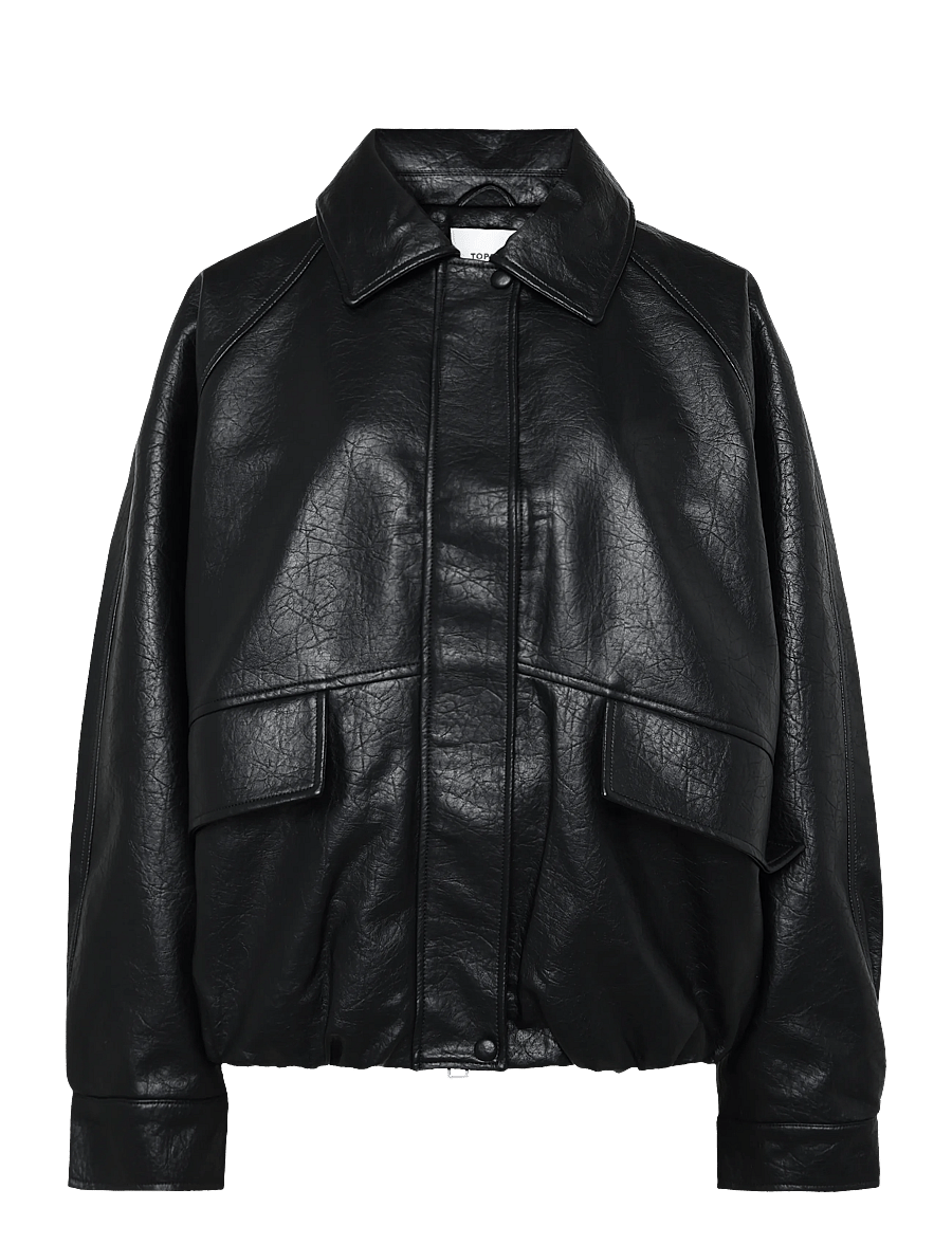 Topshop - TSTOPPA COATED BOMBER JACKET OTW - bomberjakid - black - 1
