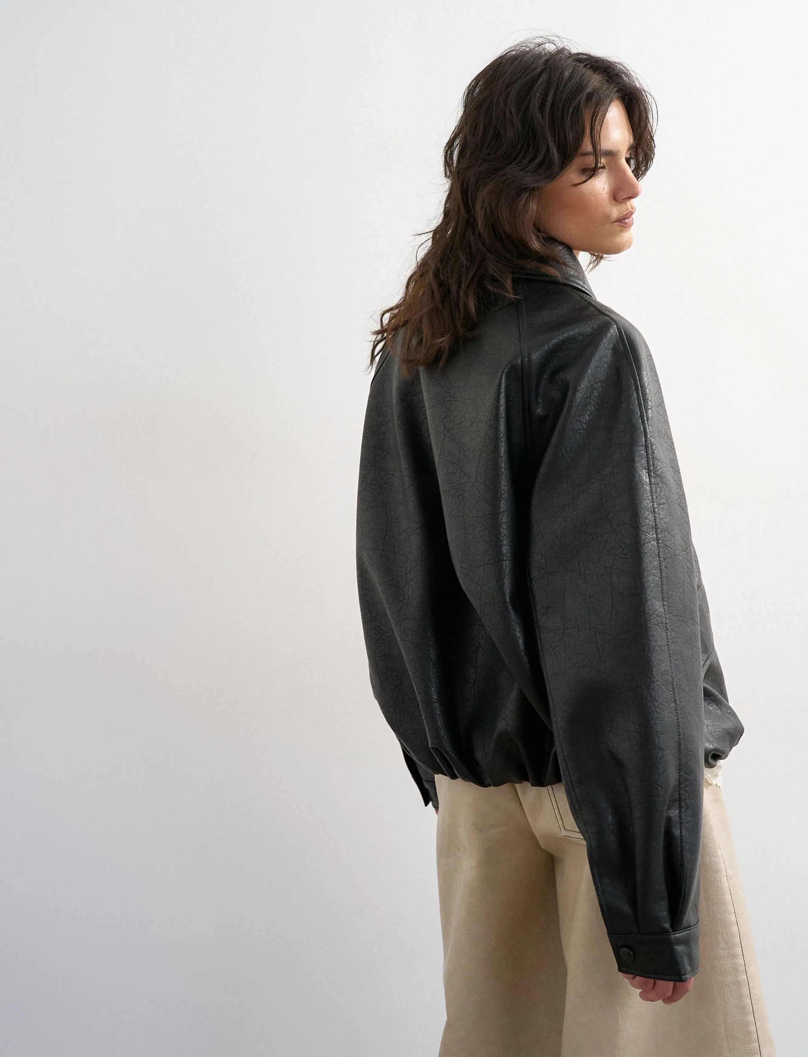 Topshop - TSTOPPA COATED BOMBER JACKET OTW - bomberjakid - black - 3