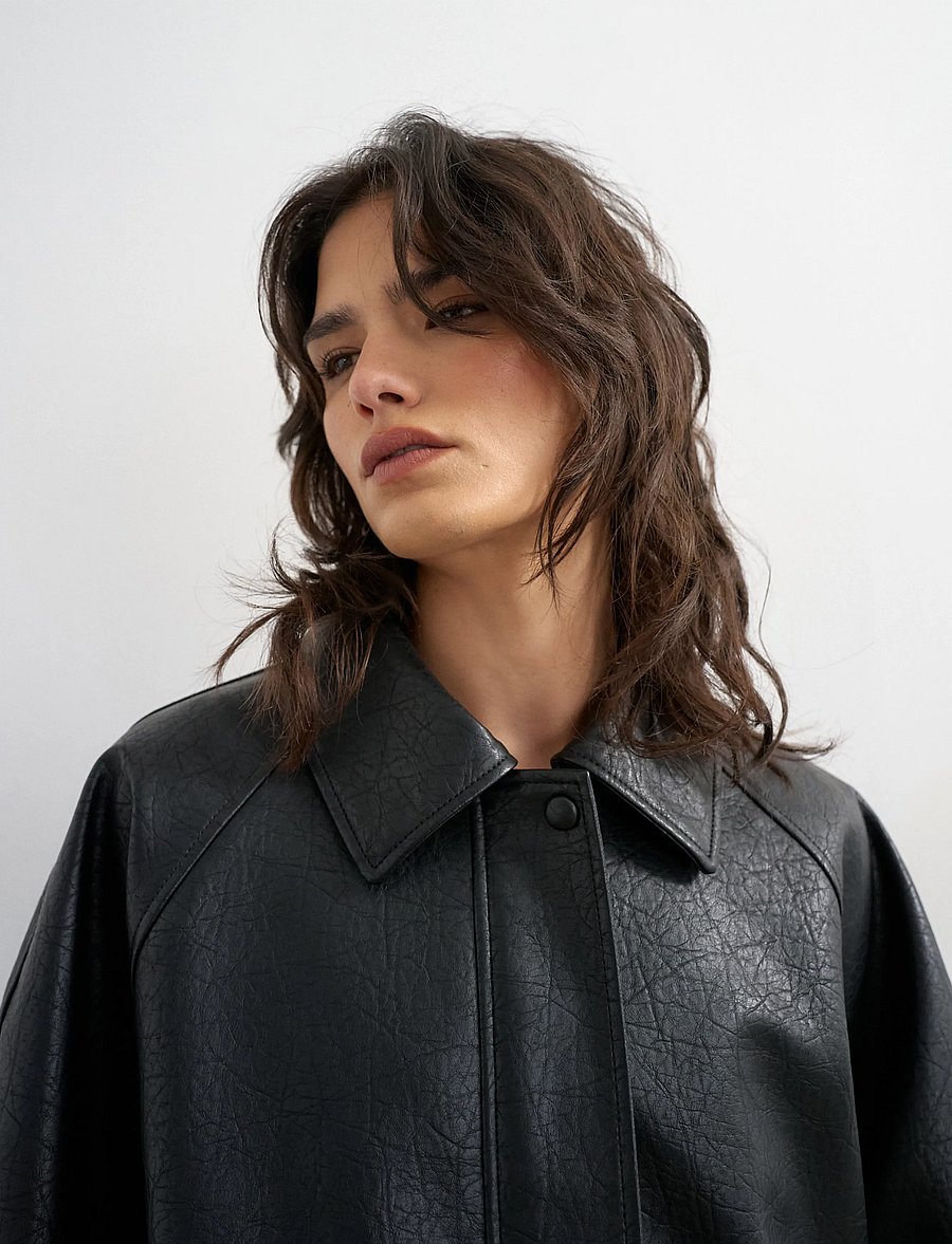 Topshop - TSTOPPA COATED BOMBER JACKET OTW - bomberjakid - black - 5