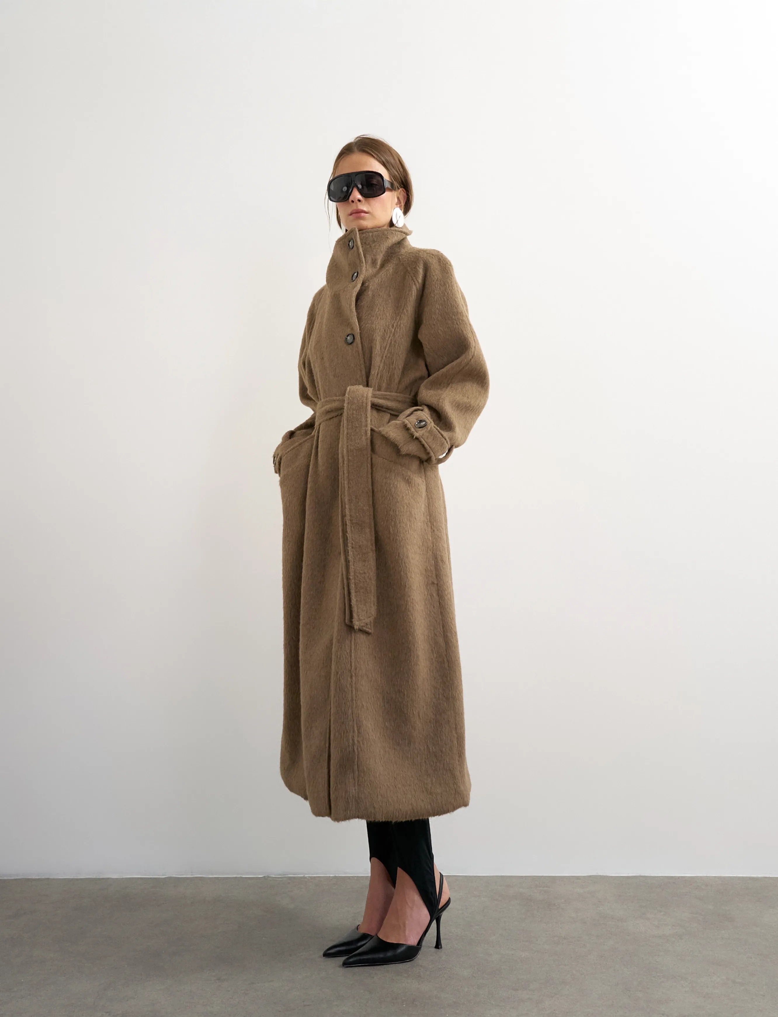 Topshop TSTALILA FORMAL TRENCHCOAT OTW - Jakker & Frakker - CHOCOLATE BROWN / brown