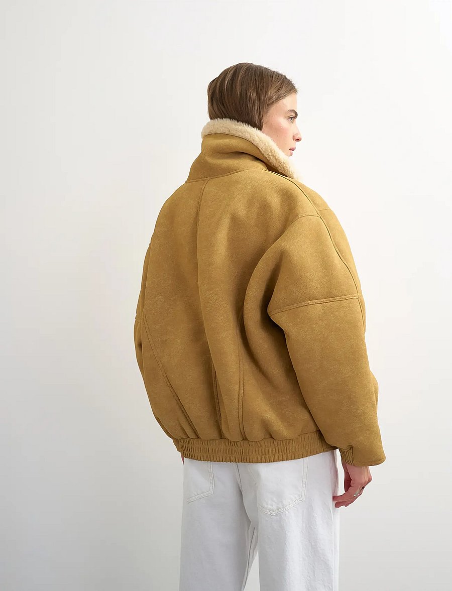 Topshop - TSTULLA OVOID SHEARKING JACKET OTW - kunstpelz - tan - 3