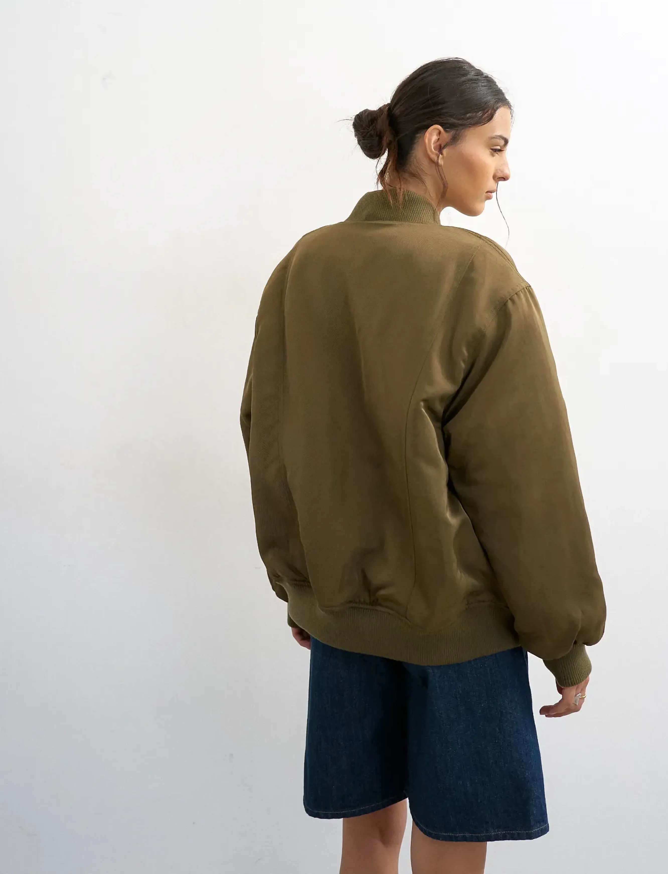 Topshop - TSKATHA NYLON BOMBER JACKET OTW - bomber jackets - khaki - 3