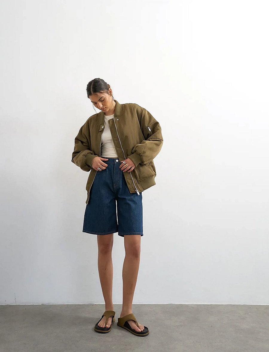 Topshop - TSKATHA NYLON BOMBER JACKET OTW - bomber jackets - khaki - 5